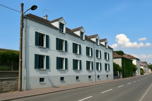 Appartement F2 à Montlhéry avec terrasse, parking privé et jardin commun - 45 m² 