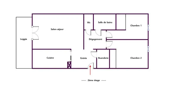 Spacieux T3 avec terrasse, garage et place extérieure à Mèze – Dernier étage 