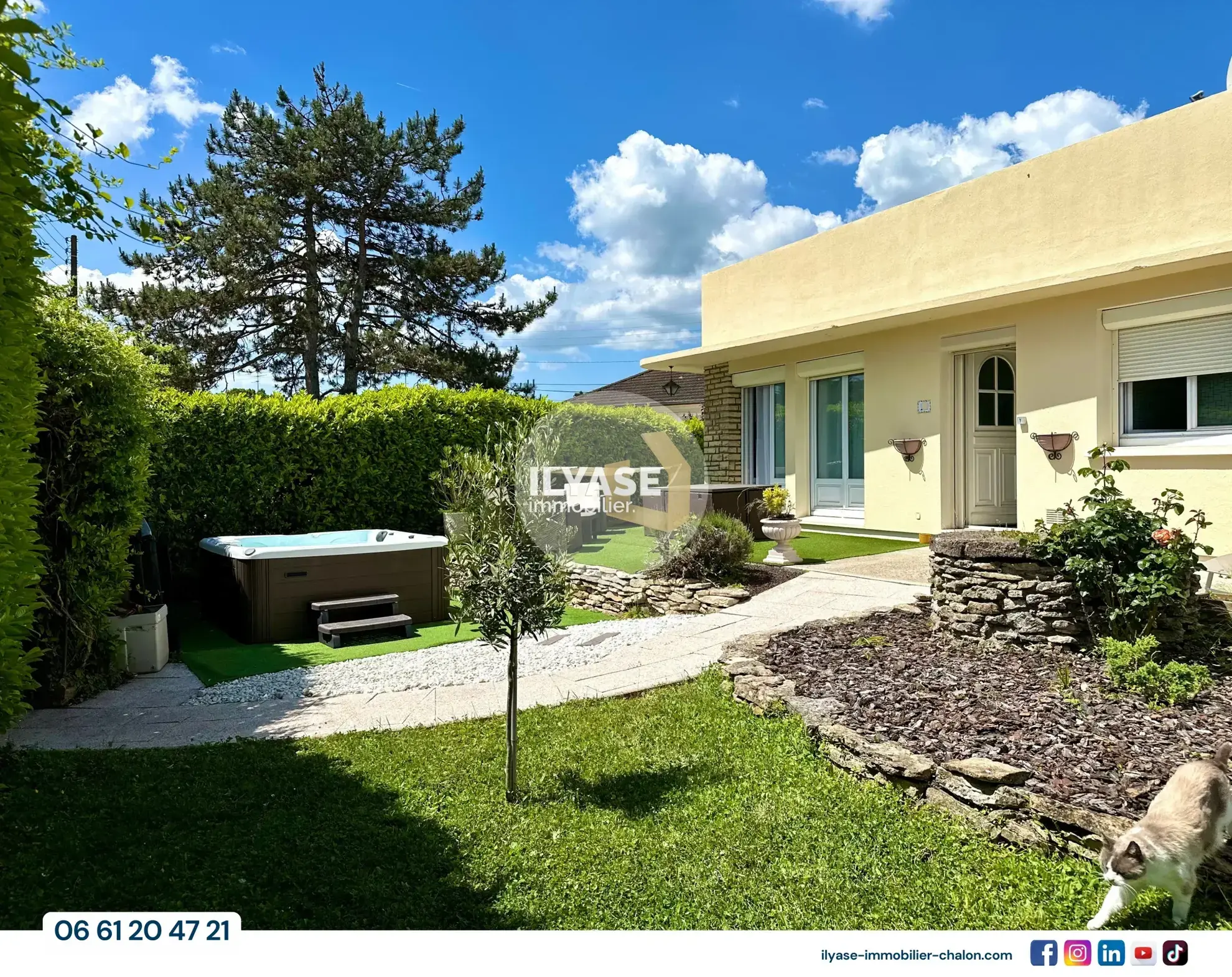 Maison 80 m² avec jardin, spa extérieur, garage à Chalon-sur-Saône 