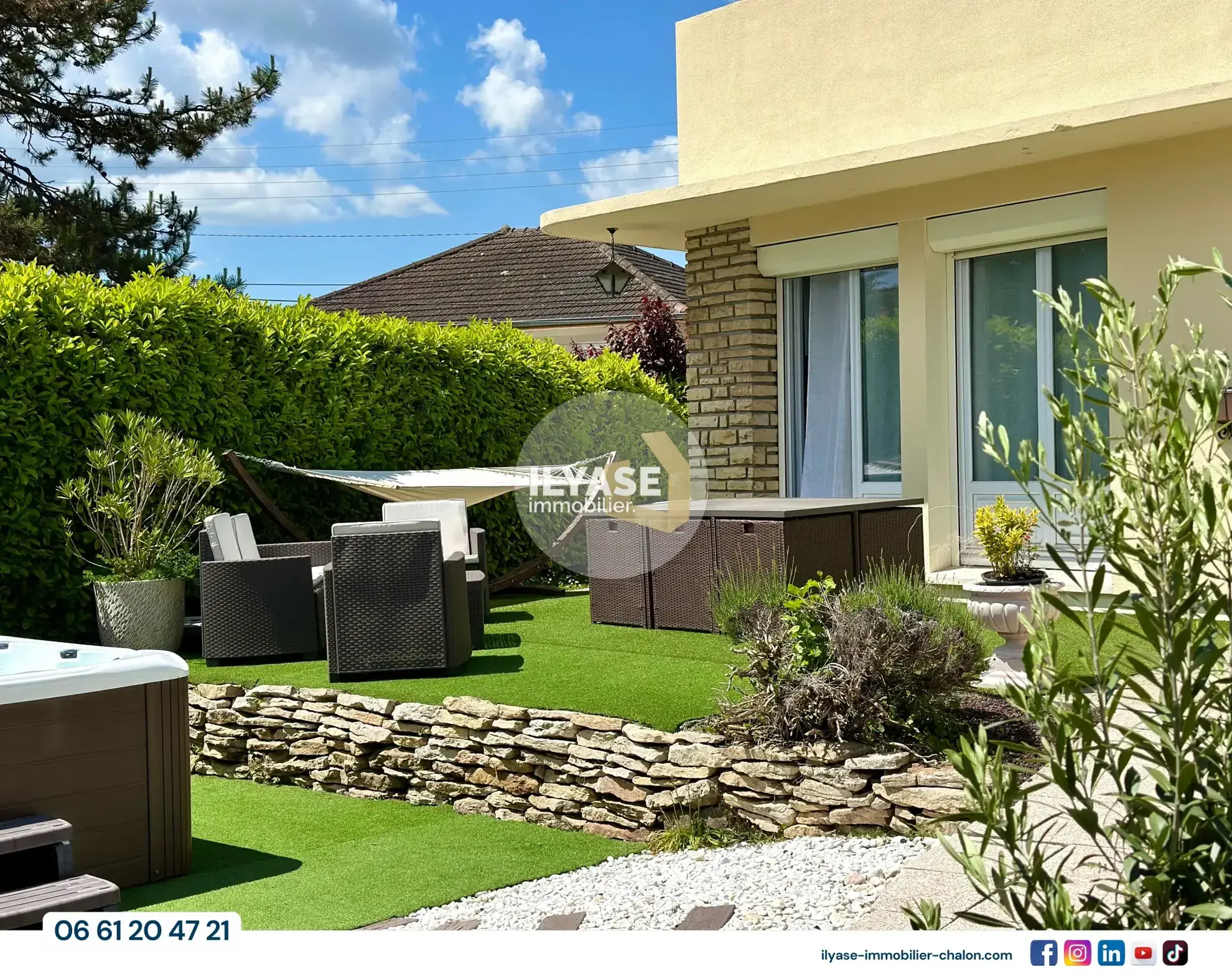 Maison 80 m² avec jardin, spa extérieur, garage à Chalon-sur-Saône 