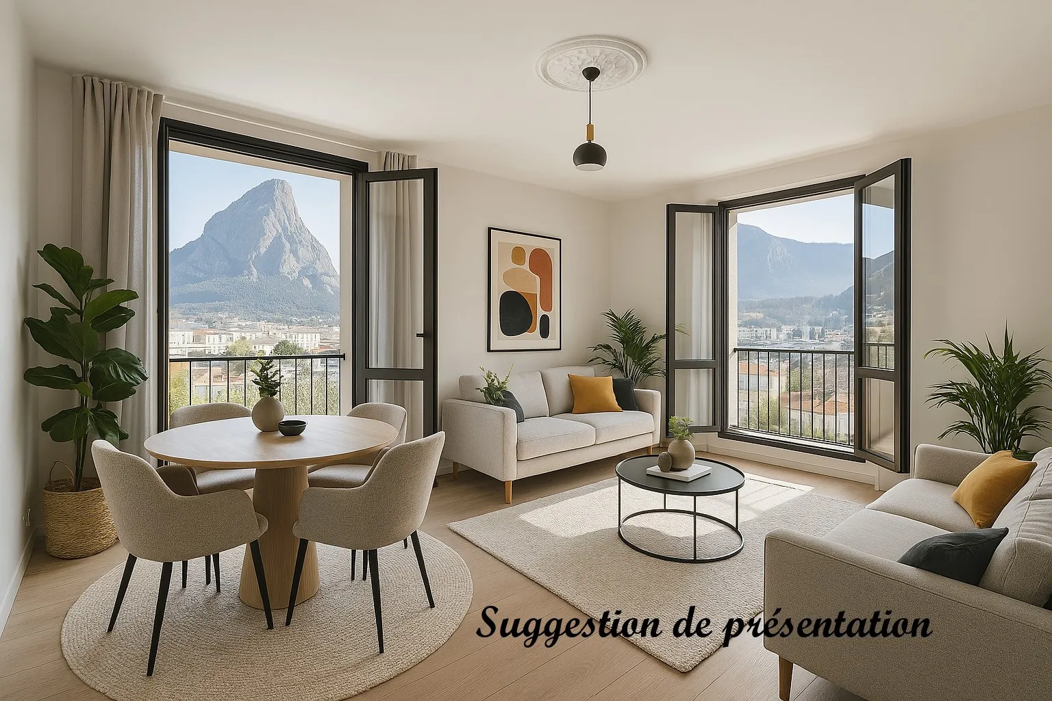 Appartement T5 avec terrasse et vue panoramique à Fontaine 