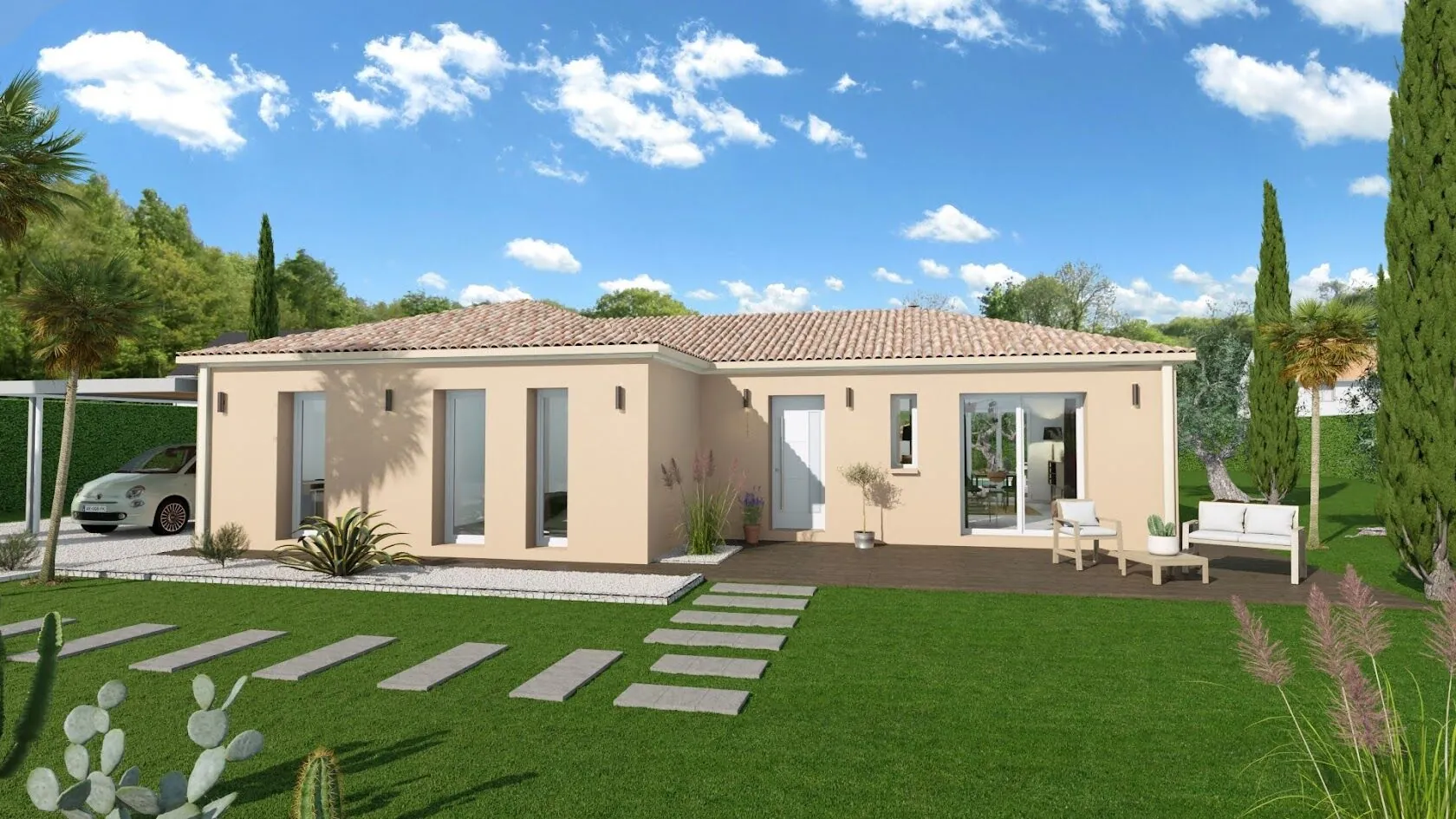 Maison neuve 3 chambres avec terrain à Langon et ses environs