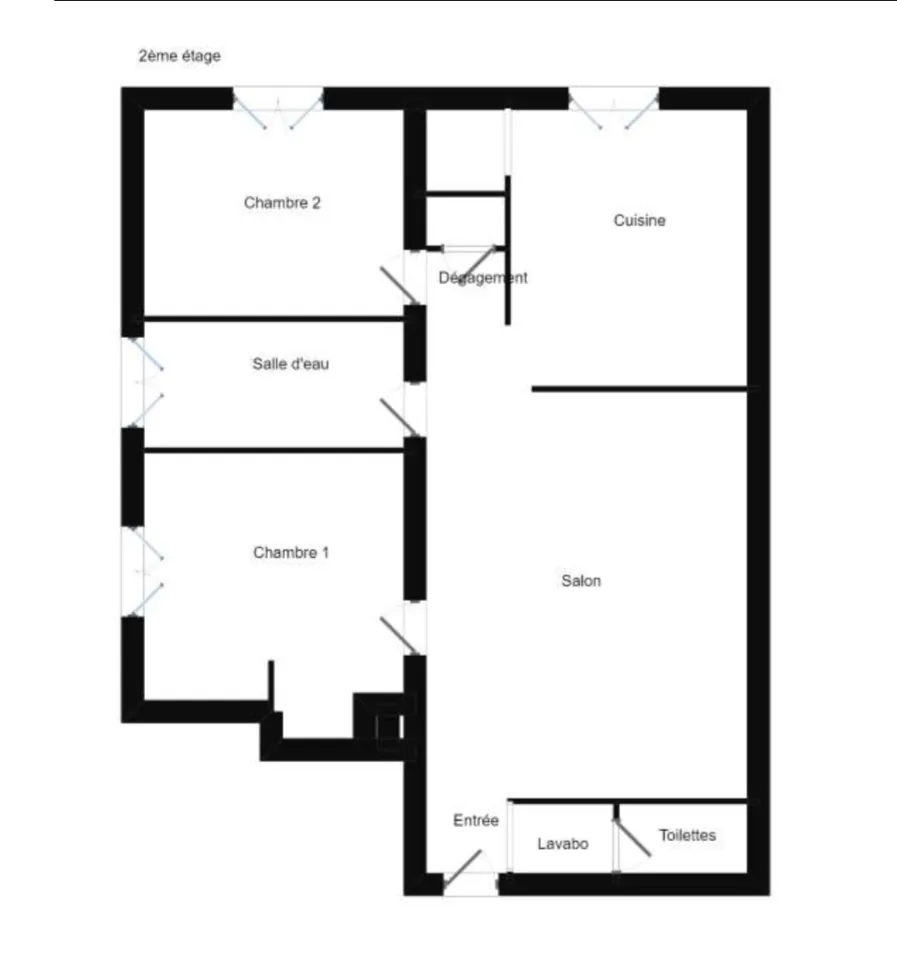 Appartement T3 avec garage en centre-ville de Chalonnes-sur-Loire 