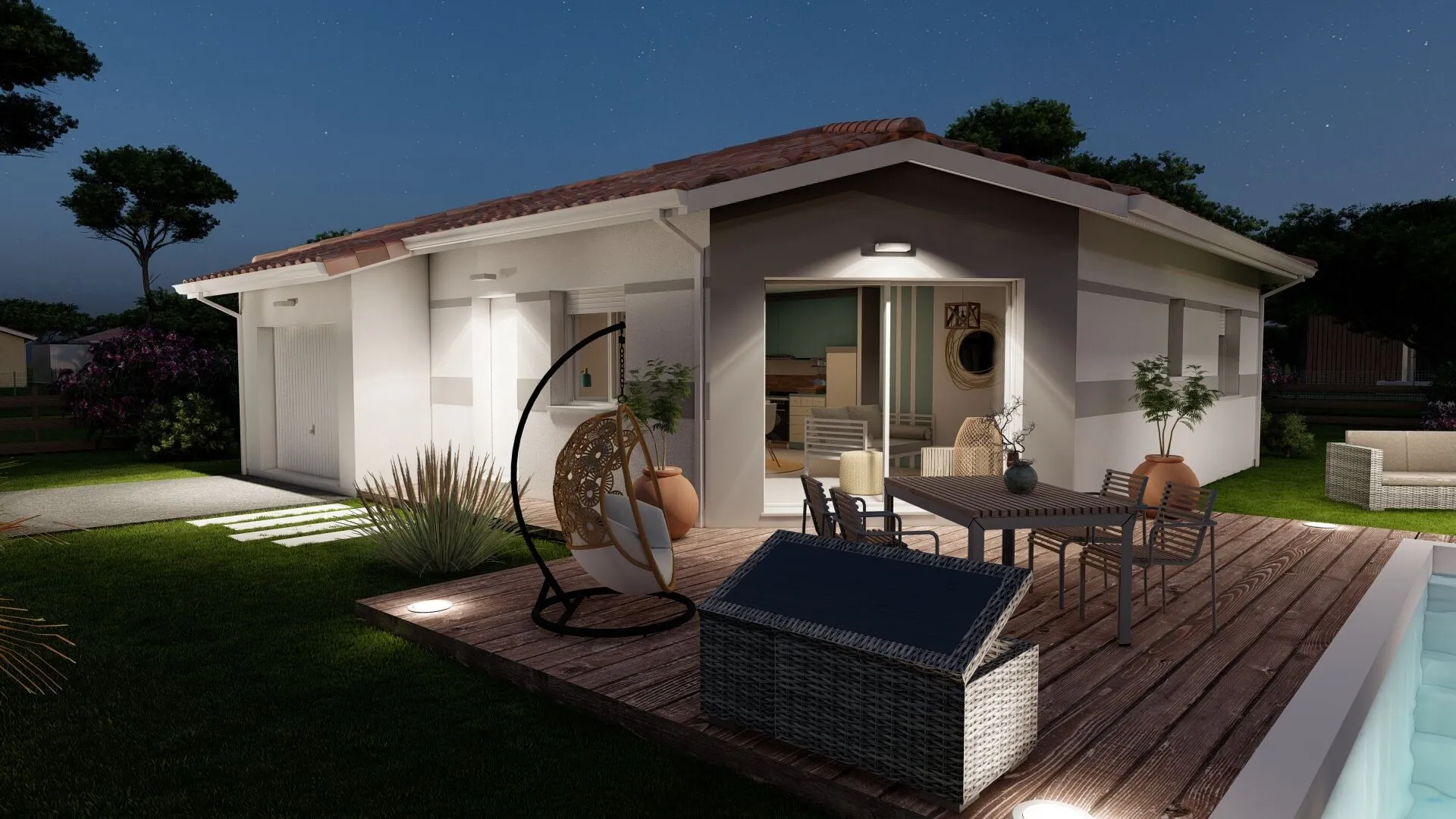 Construction d'une maison individuelle à Benquet dans les Landes - Terrain de 320 m²