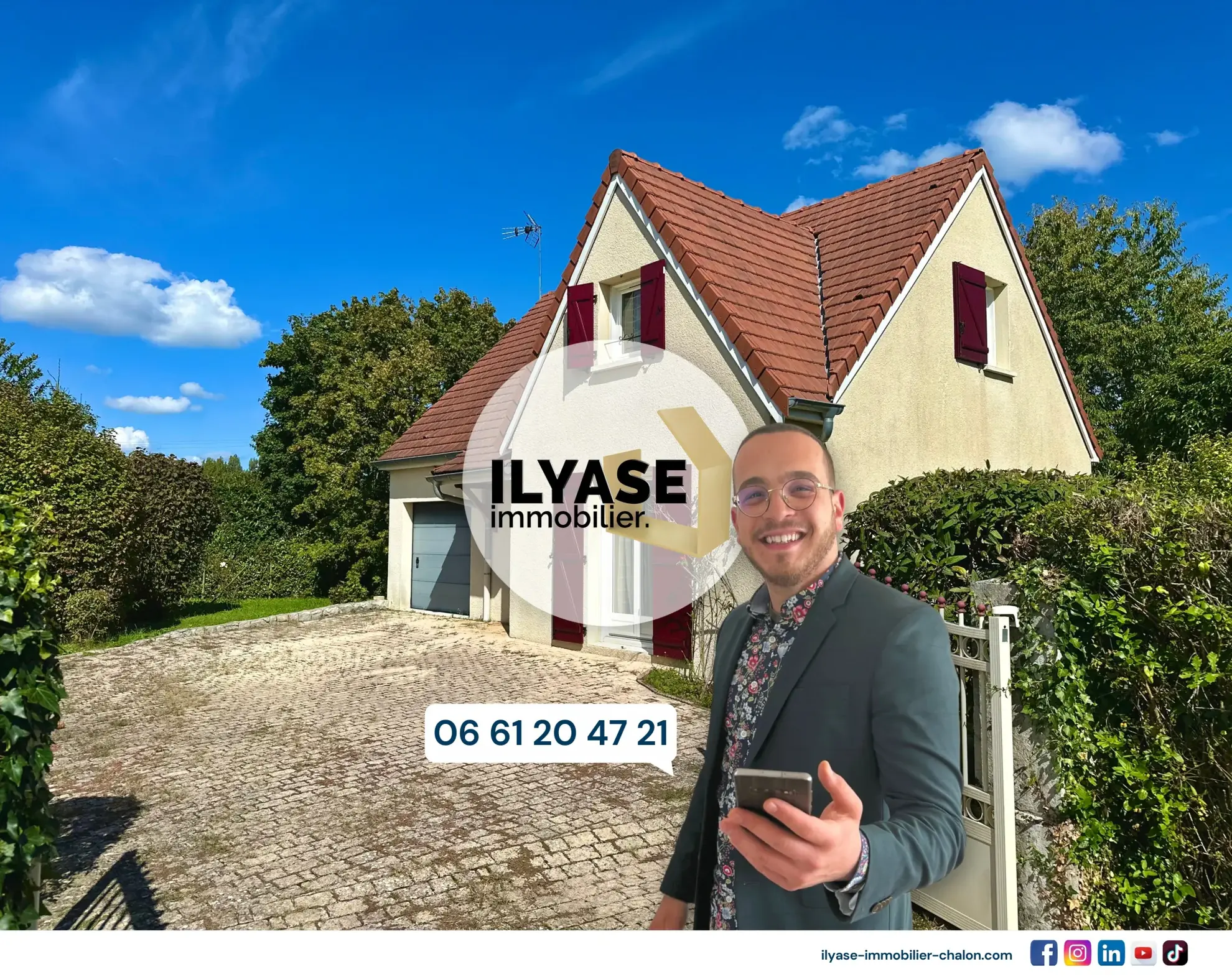 Maison 85 m² avec 3 chambres, garage et jardin à Sornay