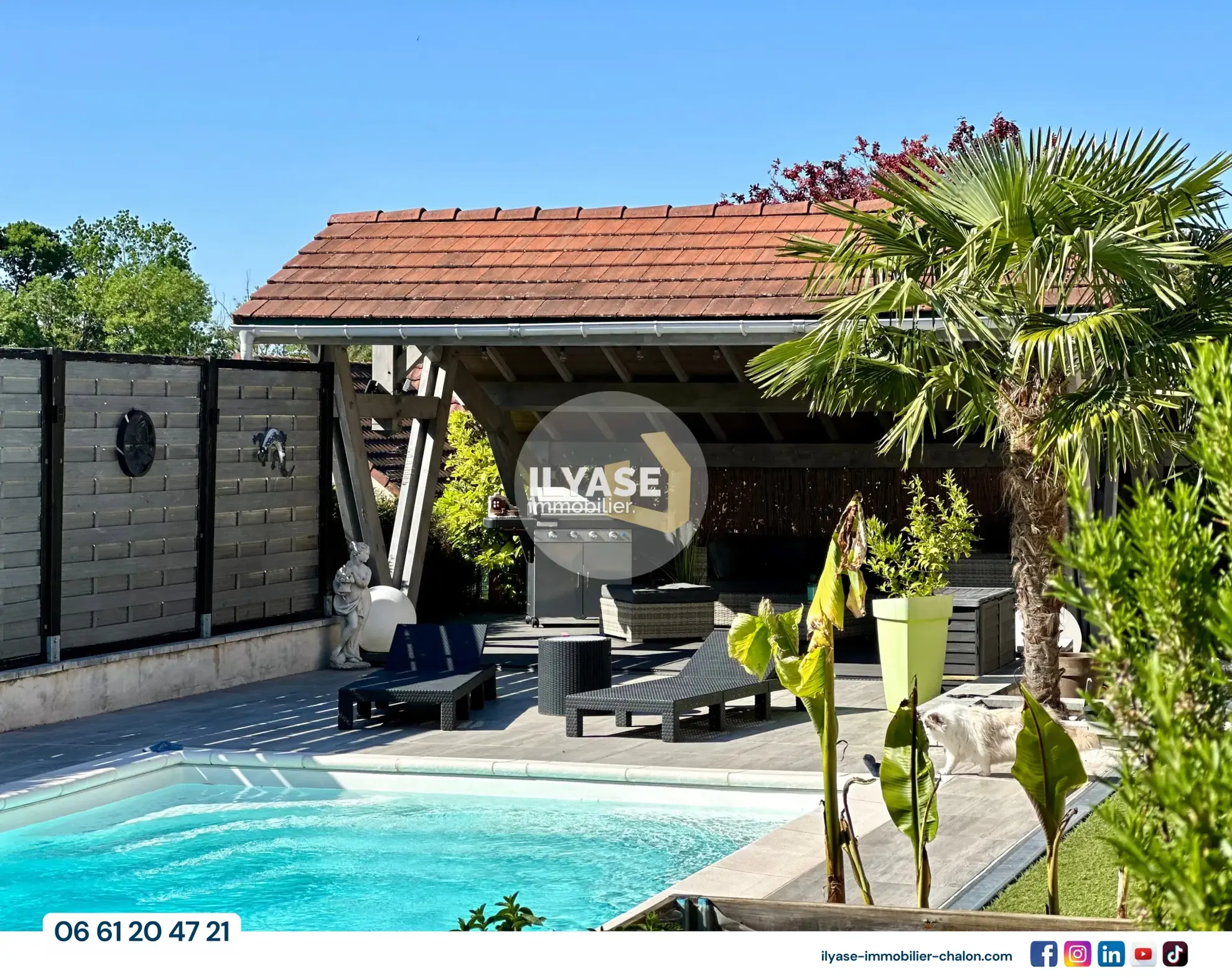 Maison familiale avec piscine et garages à Fragnes-La Loyère, proche de Chalon-sur-Saône 