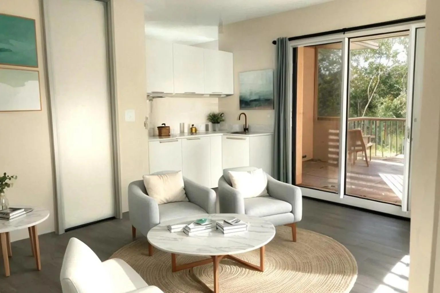 Appartement T3 neuf à Dardilly avec terrasse, jardin et vue dégagée 