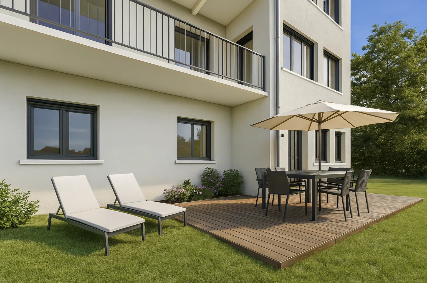 Bel appartement de 45 m² avec jardin privé à Charbonnières-les-Bains