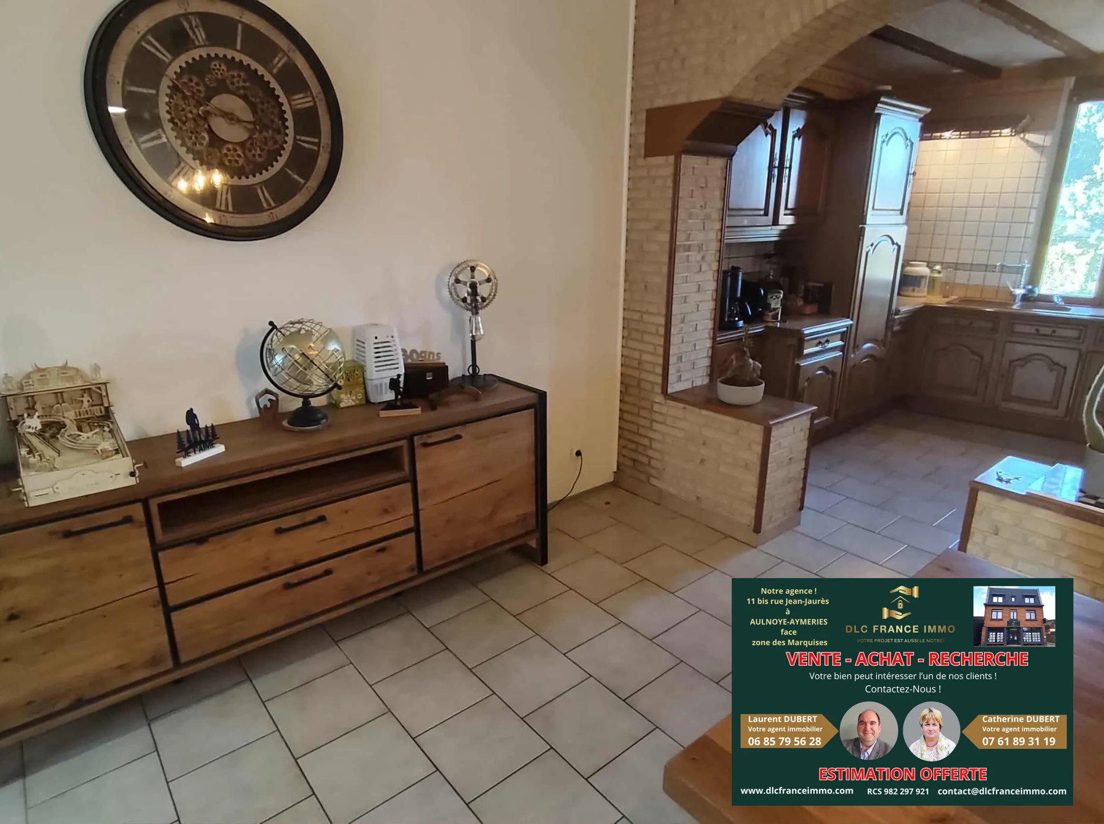 Maison semi-individuelle en vente à Glageon avec jardin et garage 