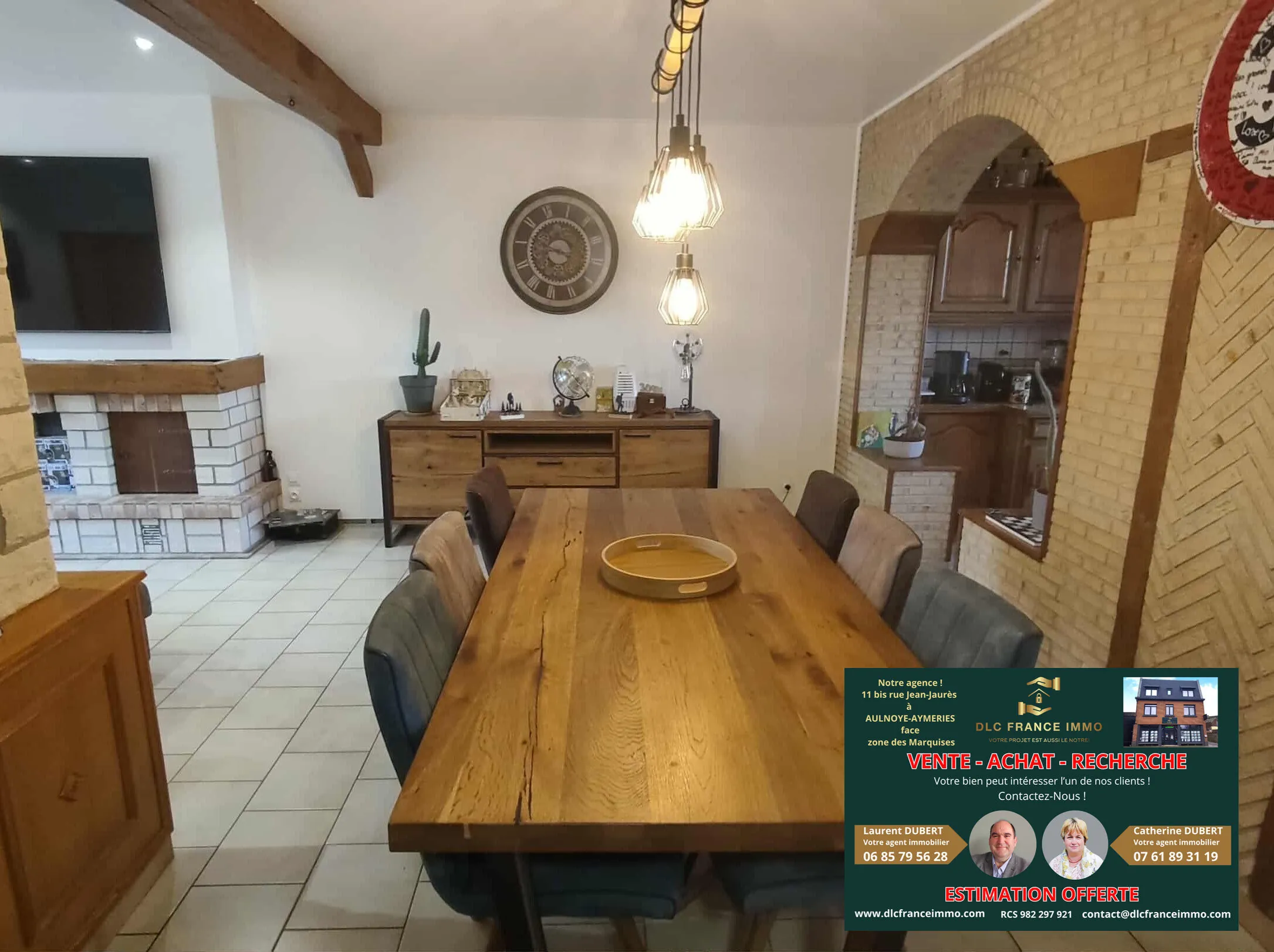 Maison semi-individuelle en vente à Glageon avec jardin et garage 