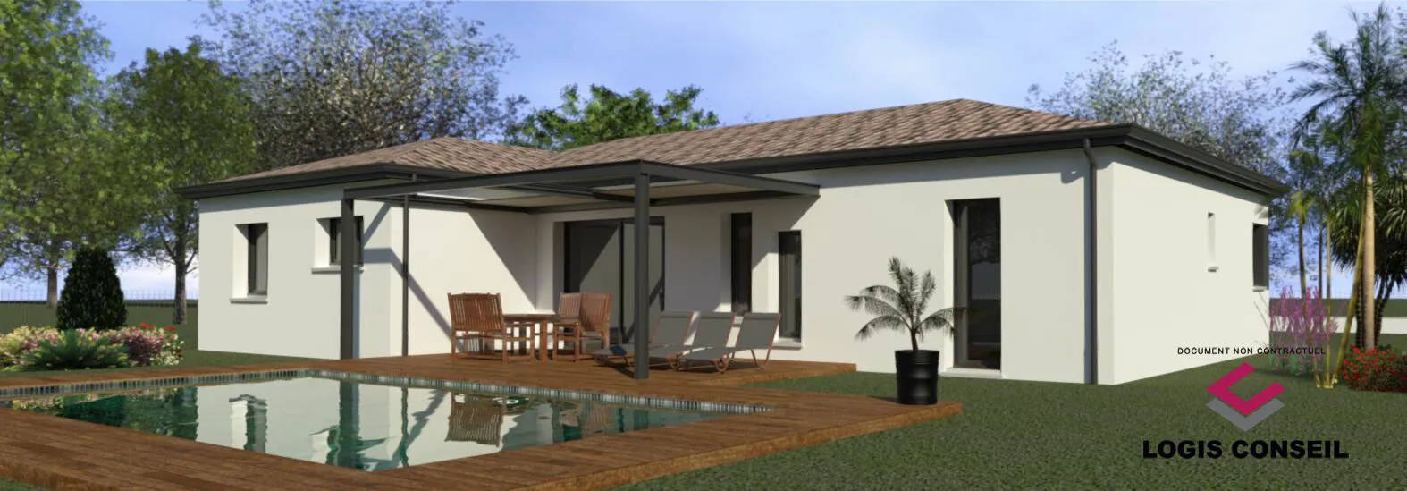 Maison neuve de 95 m² avec 3 chambres à Pompertuzat près de Castanet Tolosan