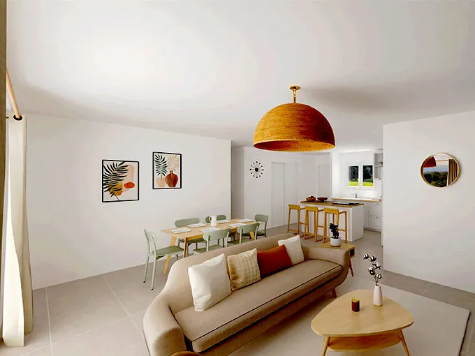 Maison neuve 3 chambres à Saint-Jean-Ligoure, faible consommation énergétique 