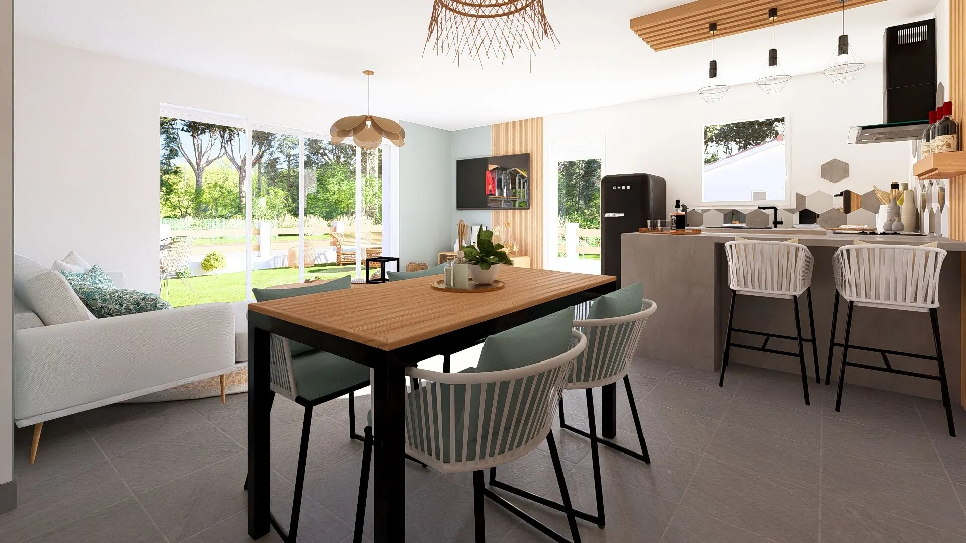 Maison neuve 3 chambres à Sainte Marie de Gosse – Projet écoénergétique 