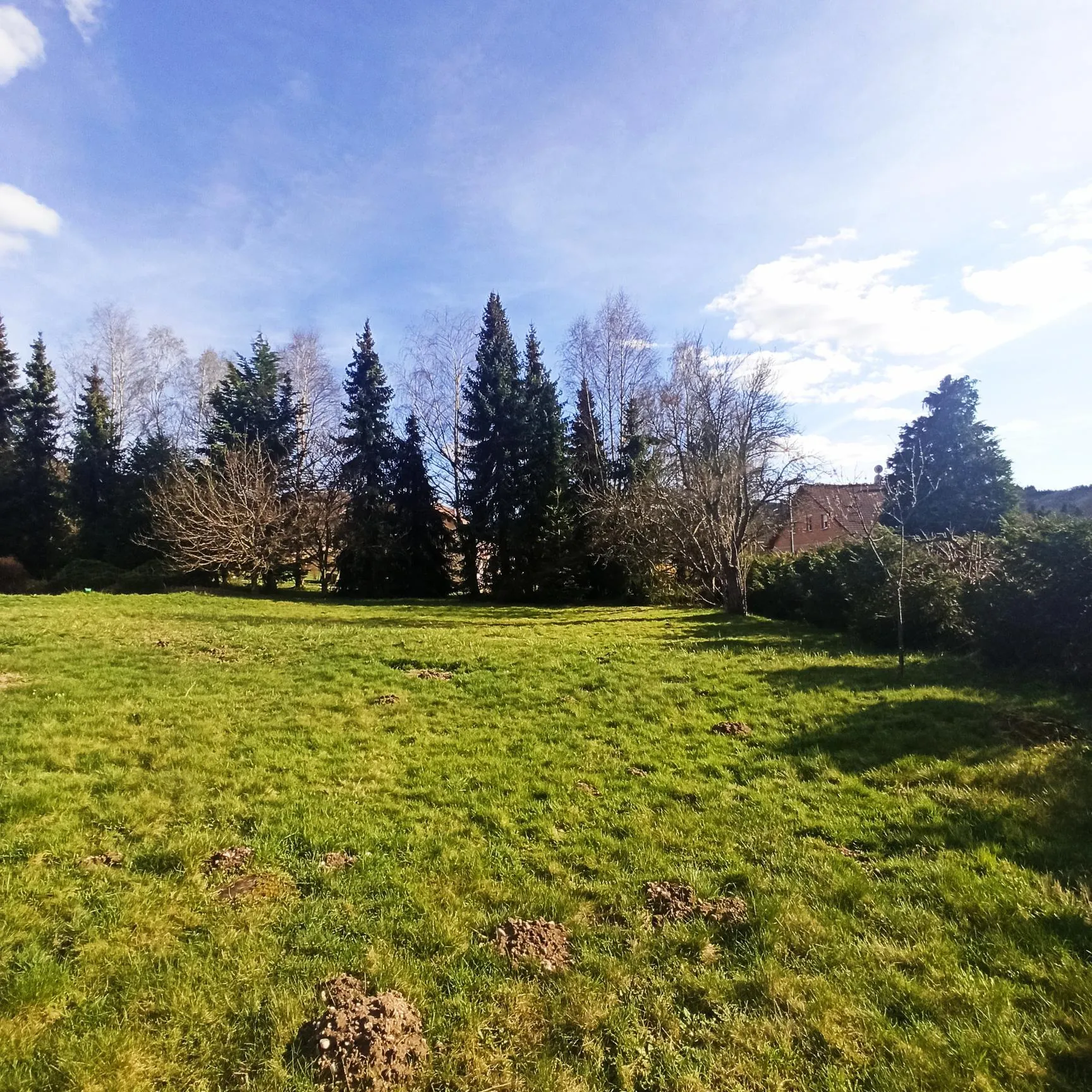 Terrain constructible à Tendon avec vue dégagée et ensoleillement plein sud