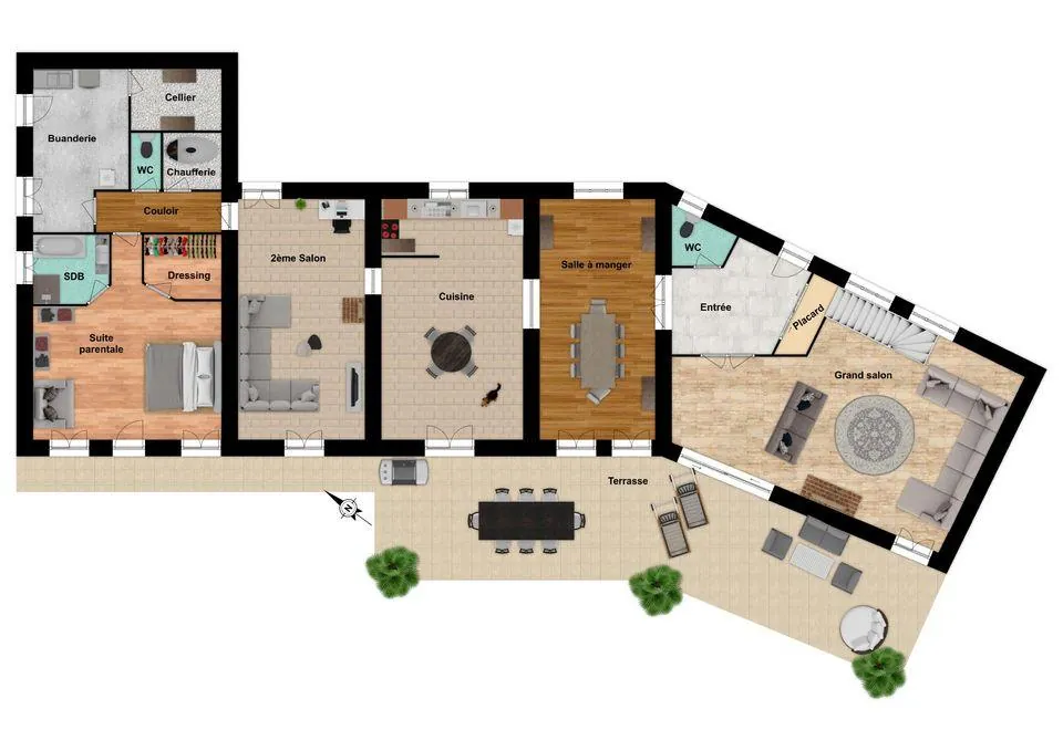 Longère rénovée de 240 m² à Saint Macoux, proche commodités 
