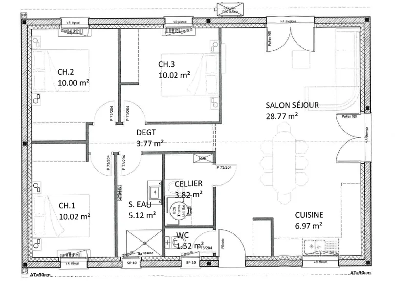 Maison neuve 85 m² avec 3 chambres à Saint-Paul-Lès-Dax 