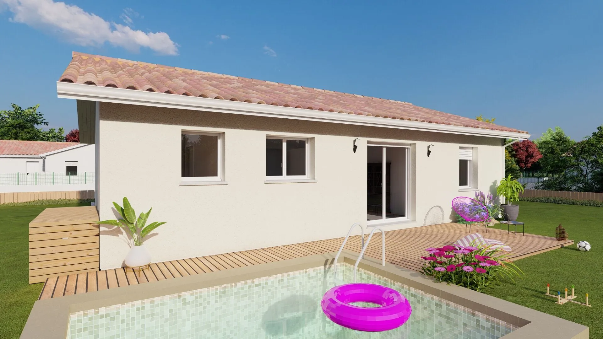 Maison 2 chambres avec garage à Antonne-Et-Trigonant - Plan pratique et intemporel 