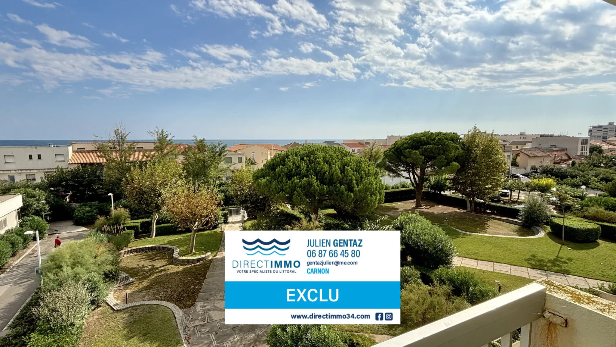 Appartement T2 avec terrasse et vue mer à Carnon-Plage