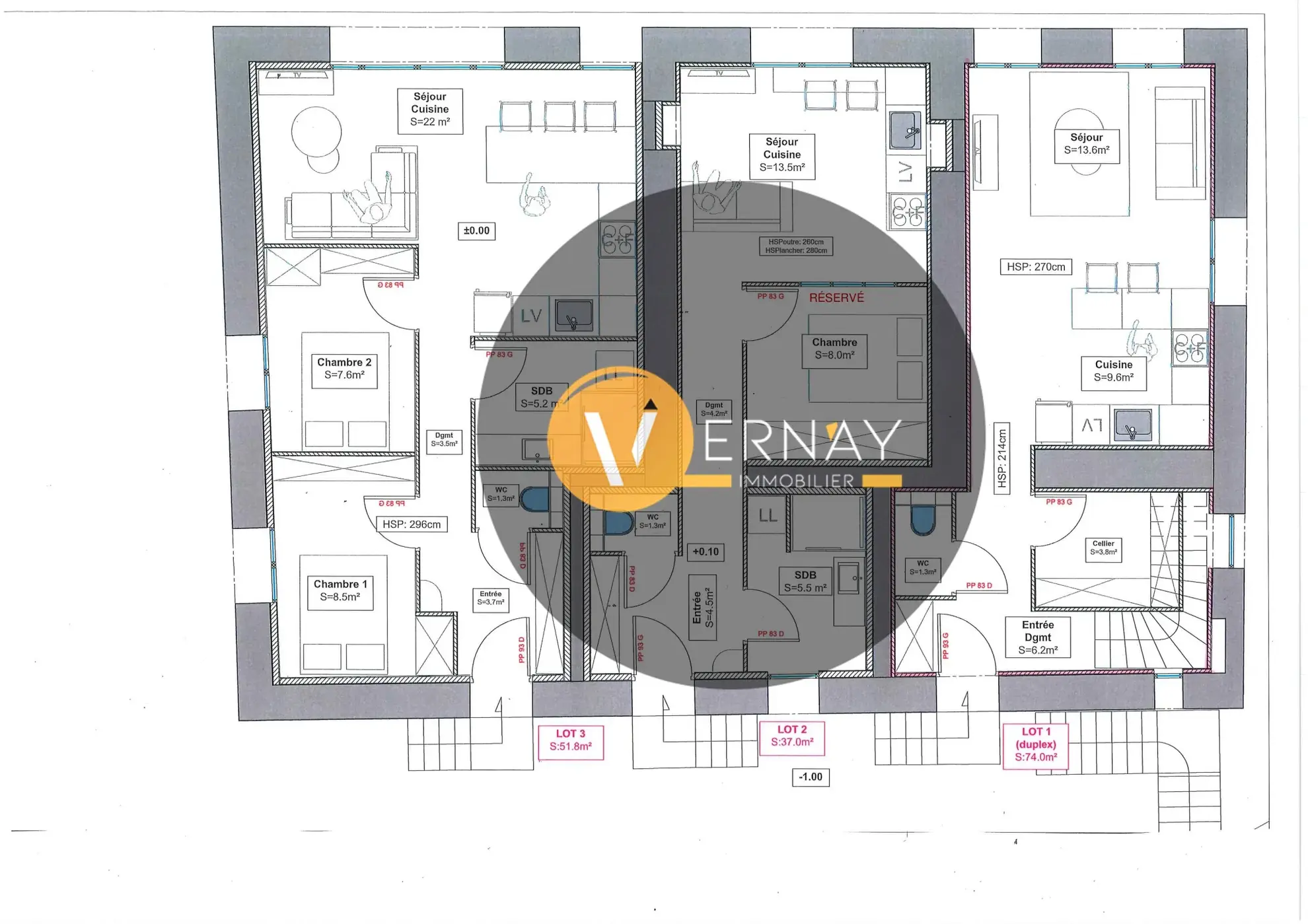 Appartement Type 2 à Septème - 51,80 m² avec deux parkings privatifs
