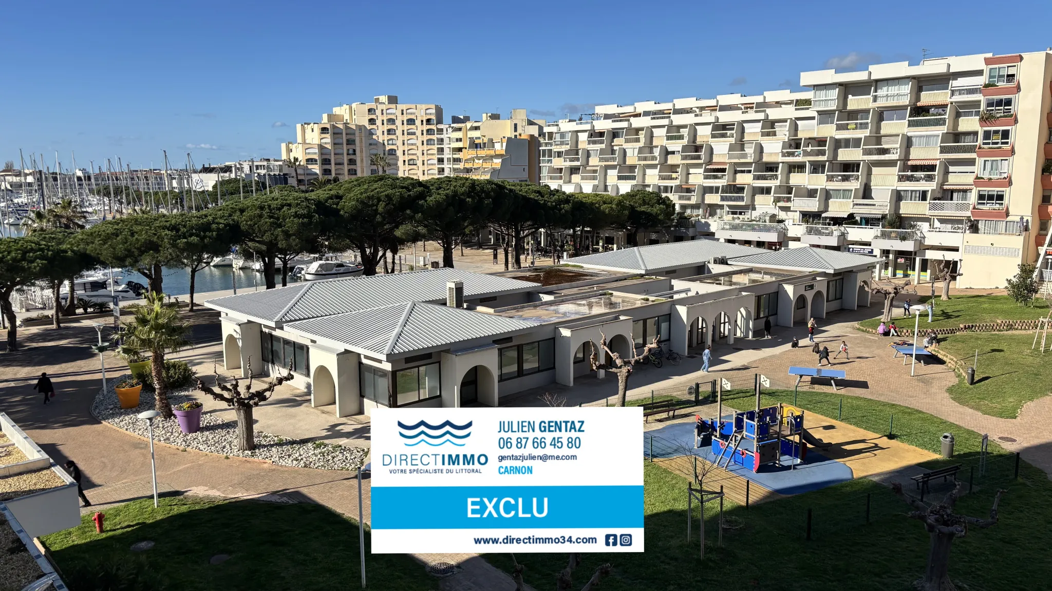 Charmant studio rénové à Carnon-Plage avec vue dégagée et balcon