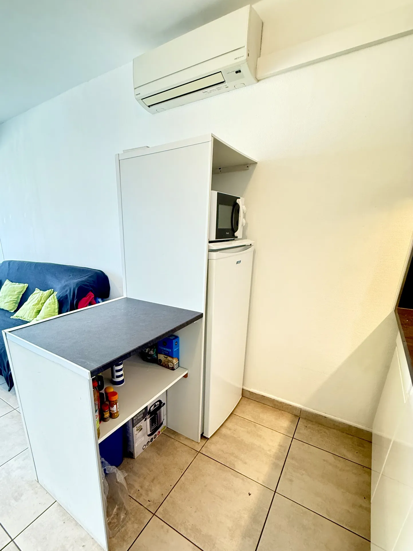 Studio cabine entièrement rénové avec vue sur mer à Le Barcarès – Résidence calme 