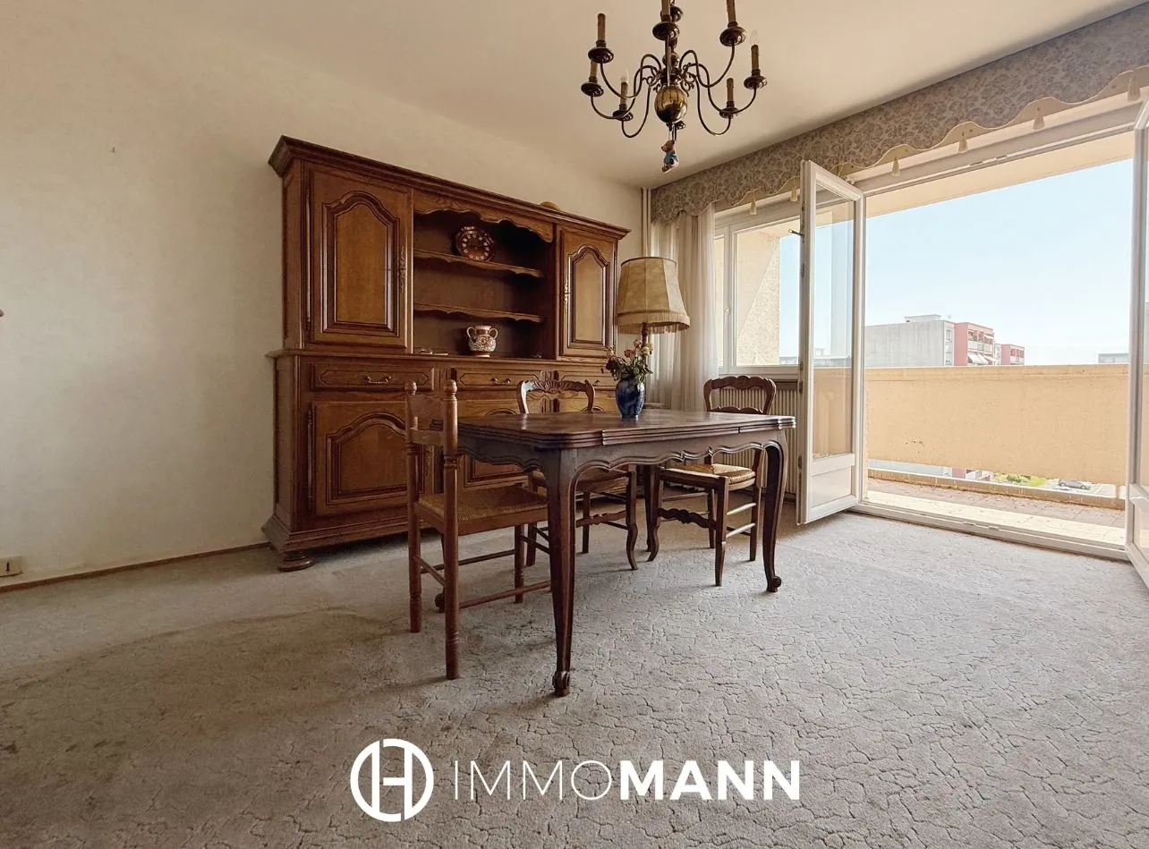 Bel appartement lumineux de 91 m² avec balcon, cave et parking à Hoenheim près de Strasbourg 
