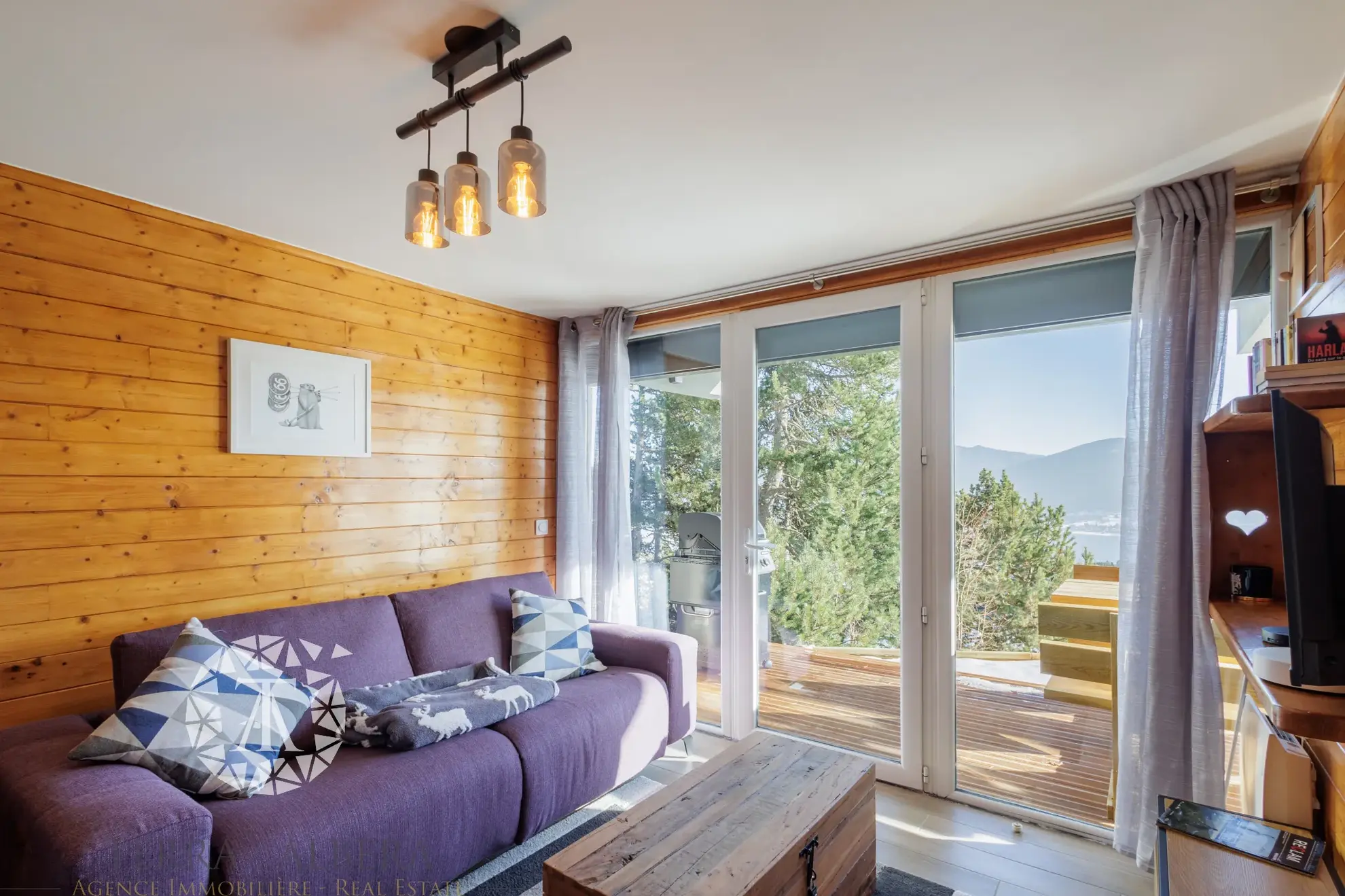 Appartement 3 pièces en rez-de-jardin à Les Angles avec vue montagne et lac 