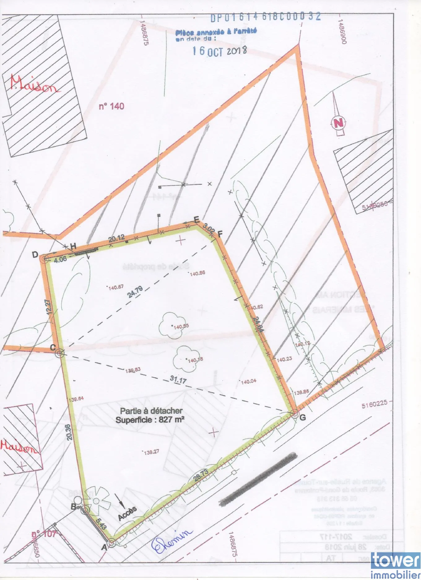 Terrain constructible de 827 m² à Garat, proche Soyaux, idéal pour une maison de plain-pied 