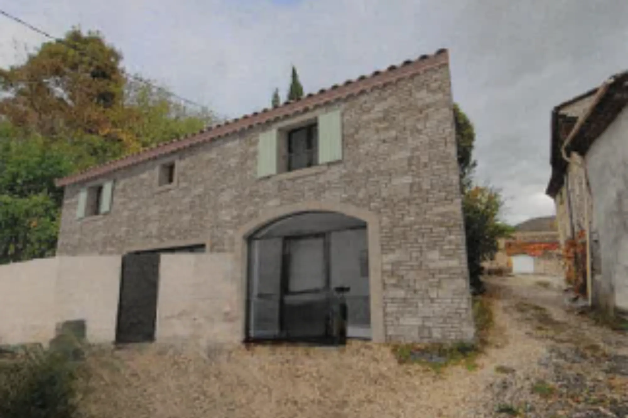 Grange en pierres à rénover avec permis de construire à Rochefort en Valdaine