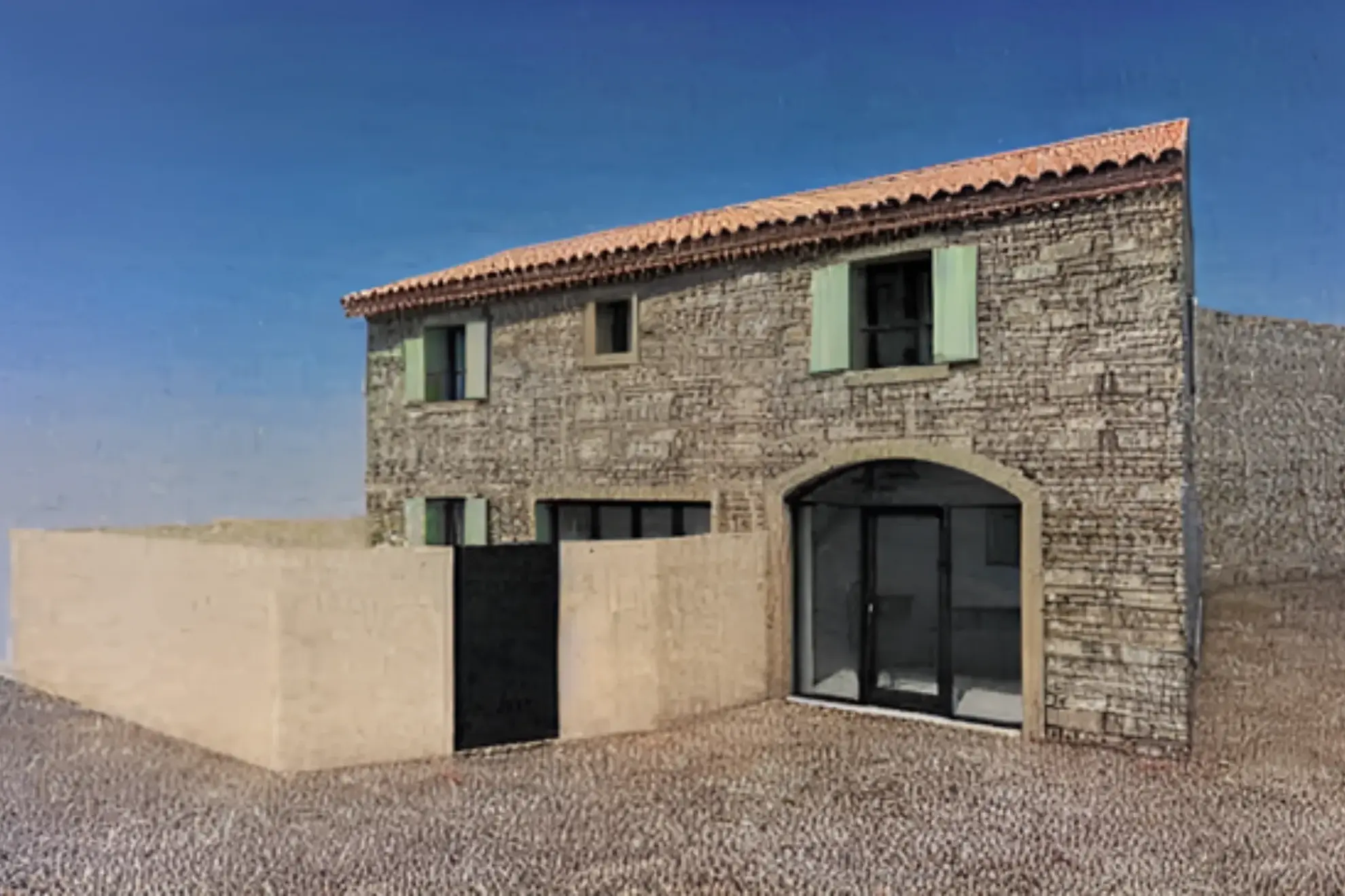 Grange en pierres à rénover avec permis de construire à Rochefort en Valdaine 