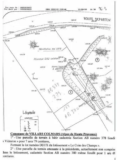 Terrain à vendre à Villars-Colmars, constructible et viabilisé 