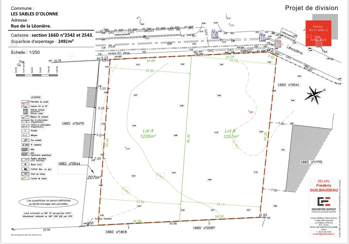 Terrain constructible de 582 m² à La Violette, Les Sables d'Olonne 