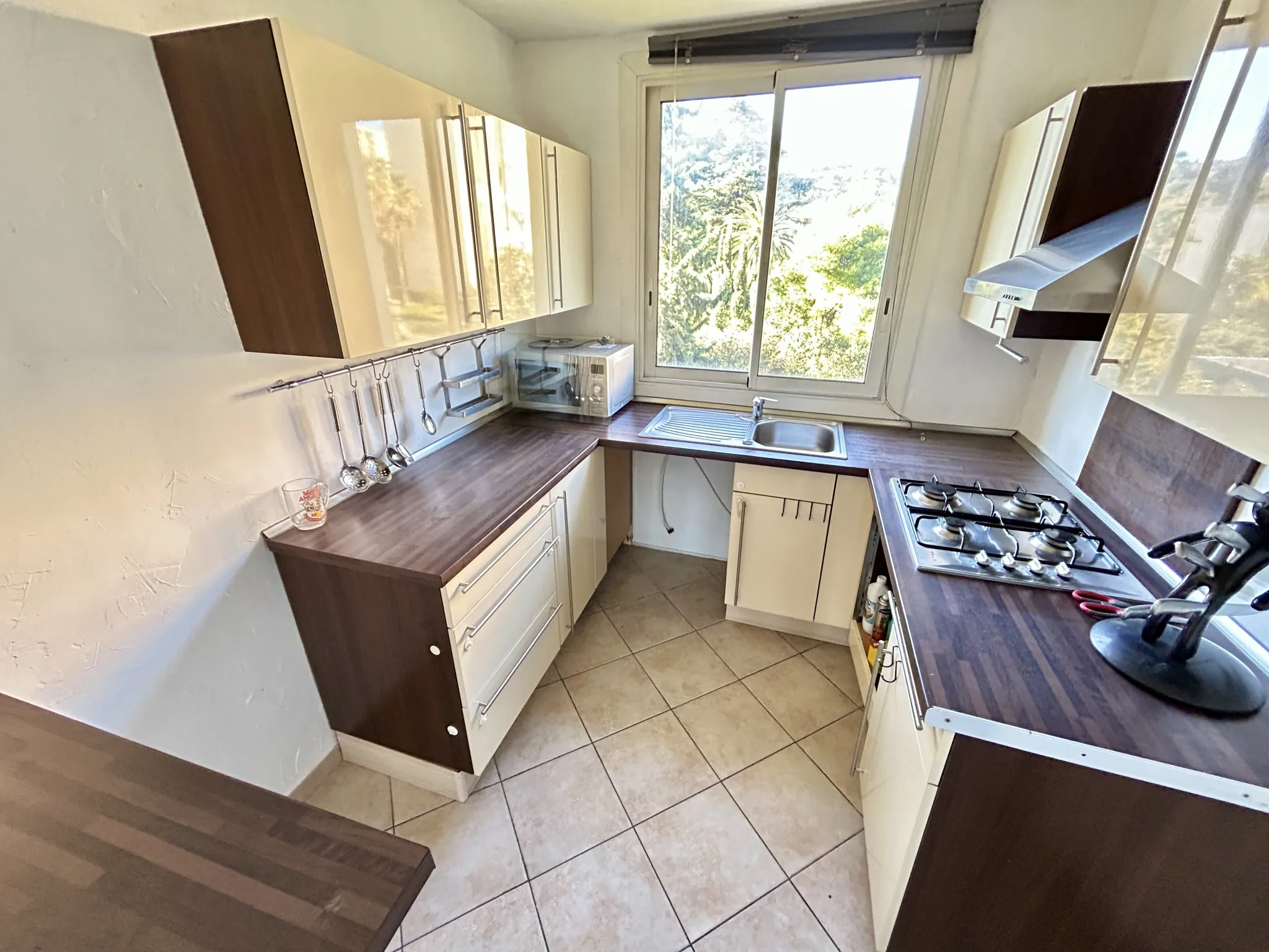 Appartement 2 pièces à Nice Nord, dernier étage avec vue sur parc 