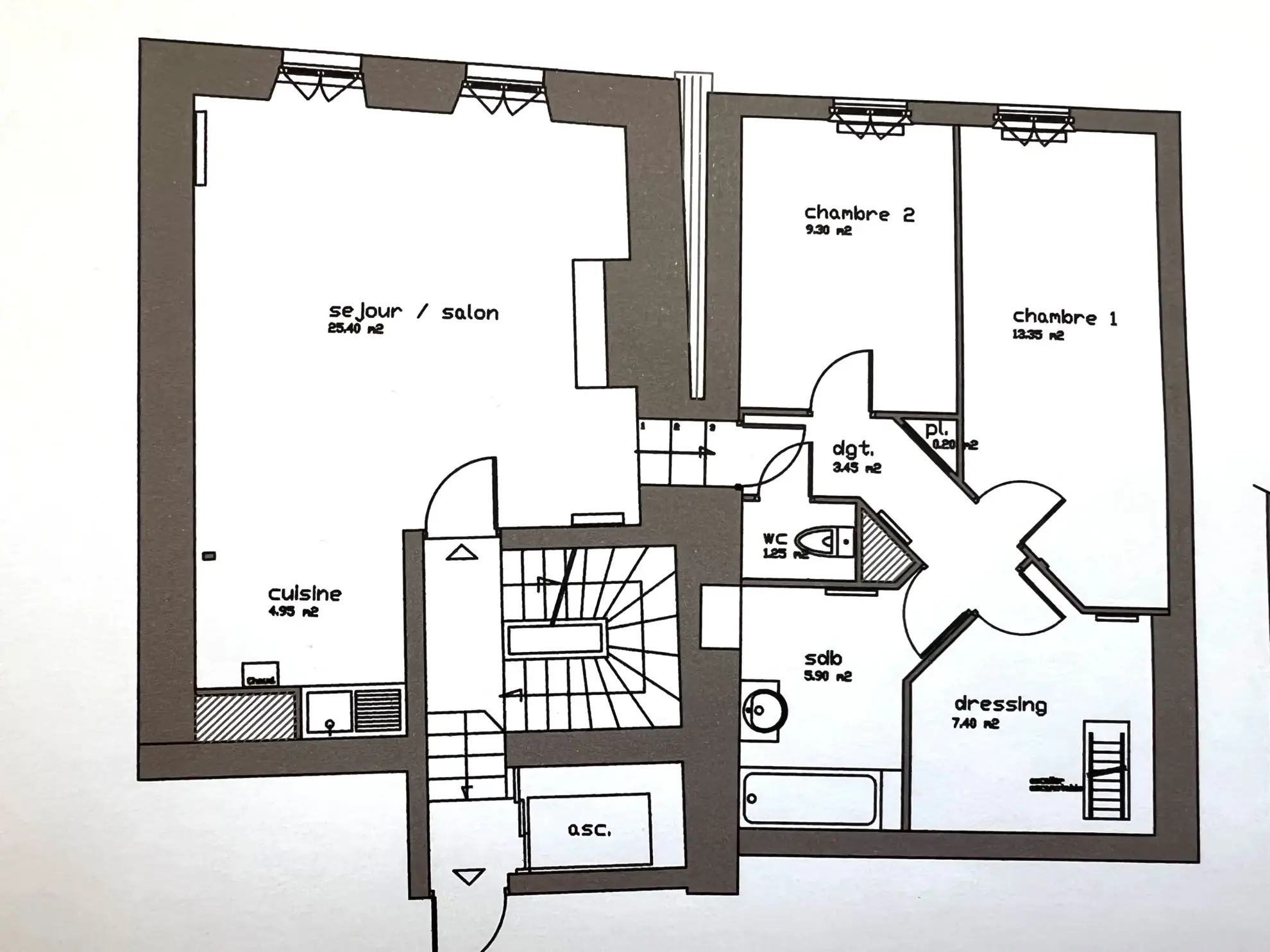Appartement de 78 m² avec 3 chambres à Saint-Girons – Bonne rentabilité 