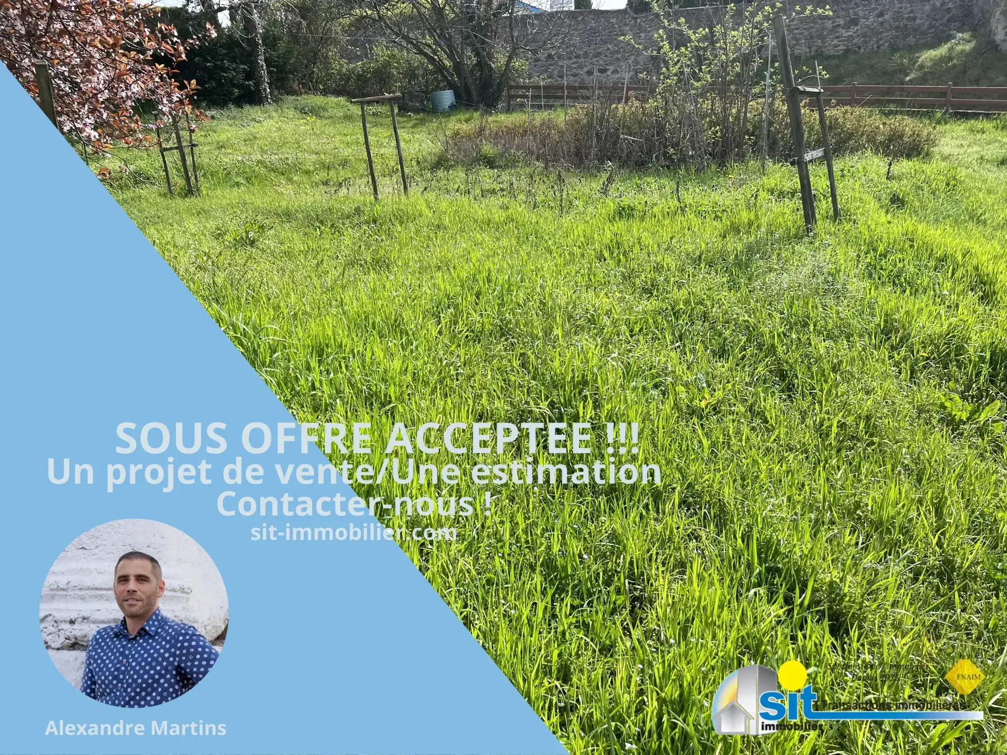 Terrain constructible de 1272 m² à Saint Clair du Rhône, vue imprenable et emplacement privilégié