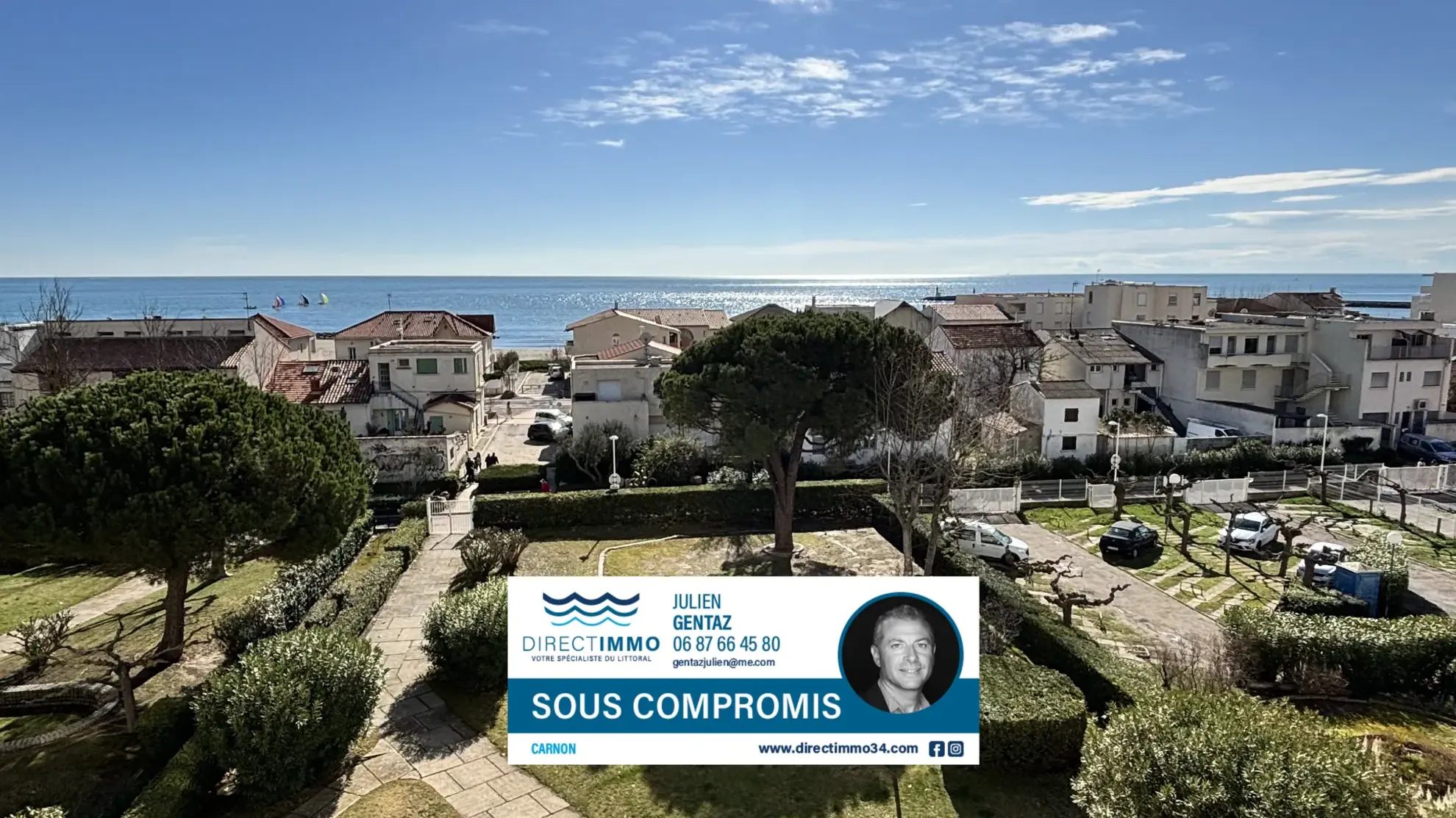 Appartement T2 avec terrasse et vue mer à Carnon-Plage
