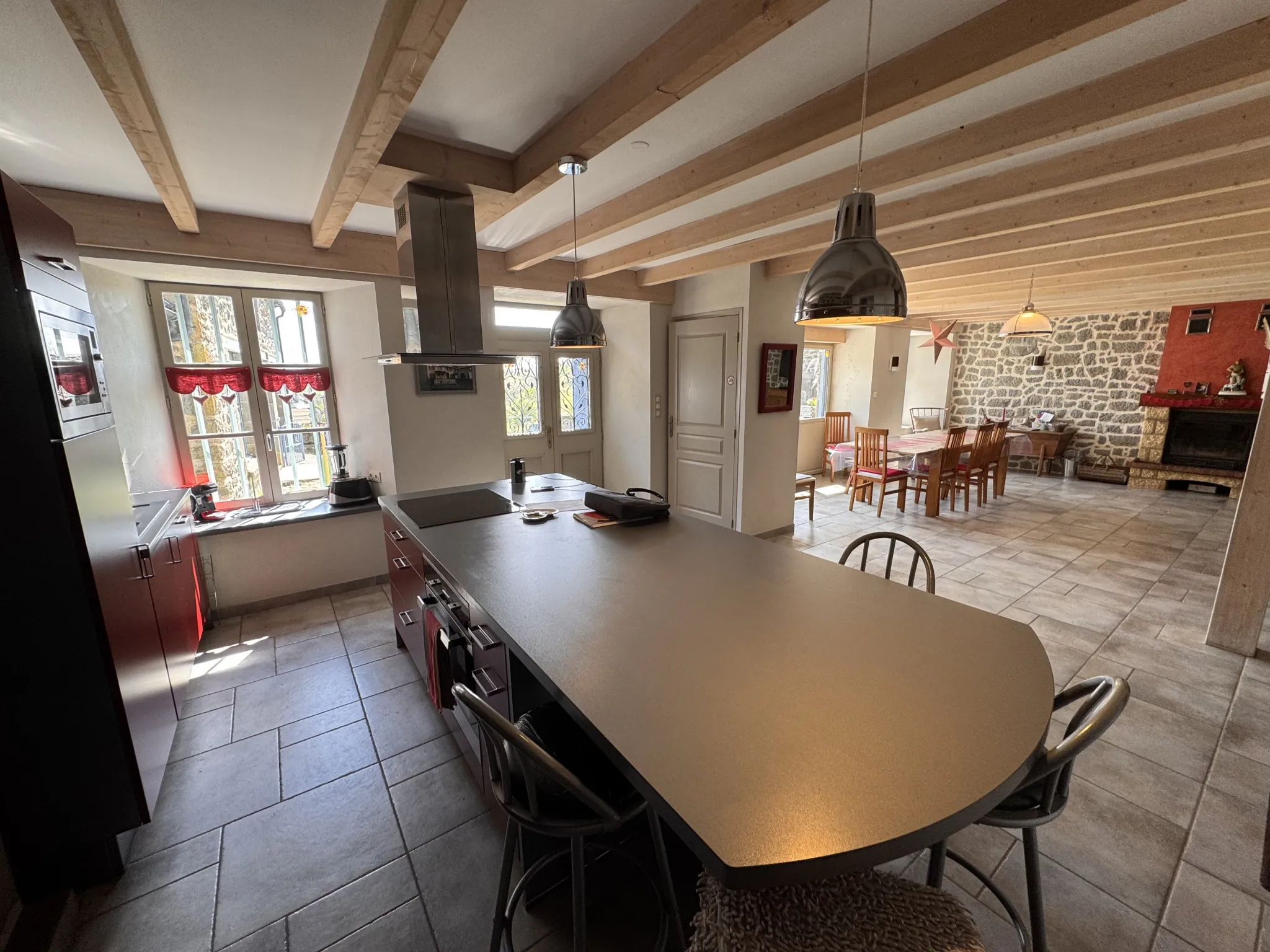 Belle maison rénovée avec gîte à Cézens, proche du Plomb du Cantal, entièrement équipée et orientée sud 