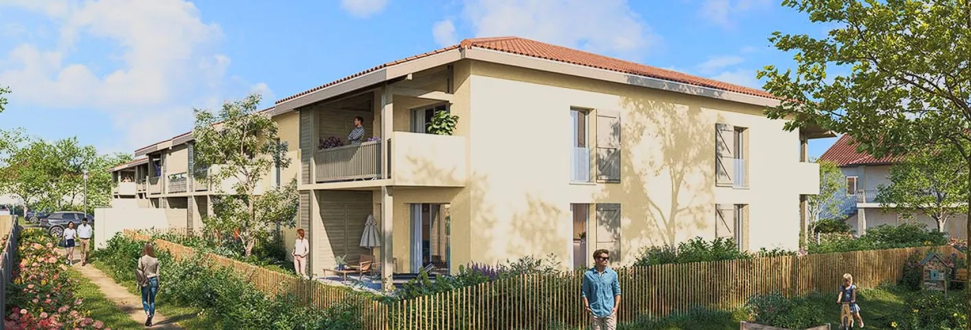 Appartement T3 à Dax avec balcon, jardin et deux parkings - Résidence moderne 2026 