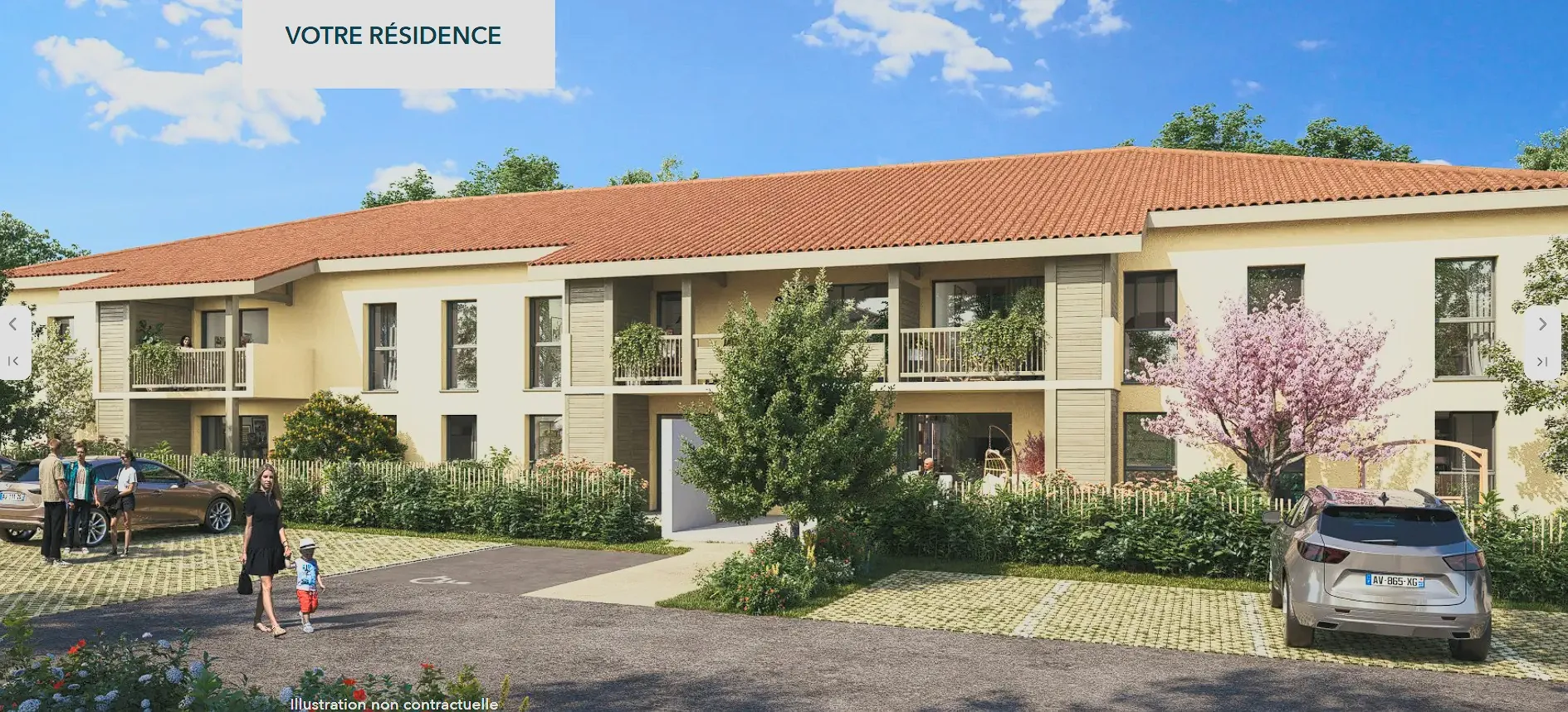 Appartement T3 à Dax avec balcon, jardin et deux parkings - Résidence moderne 2026 