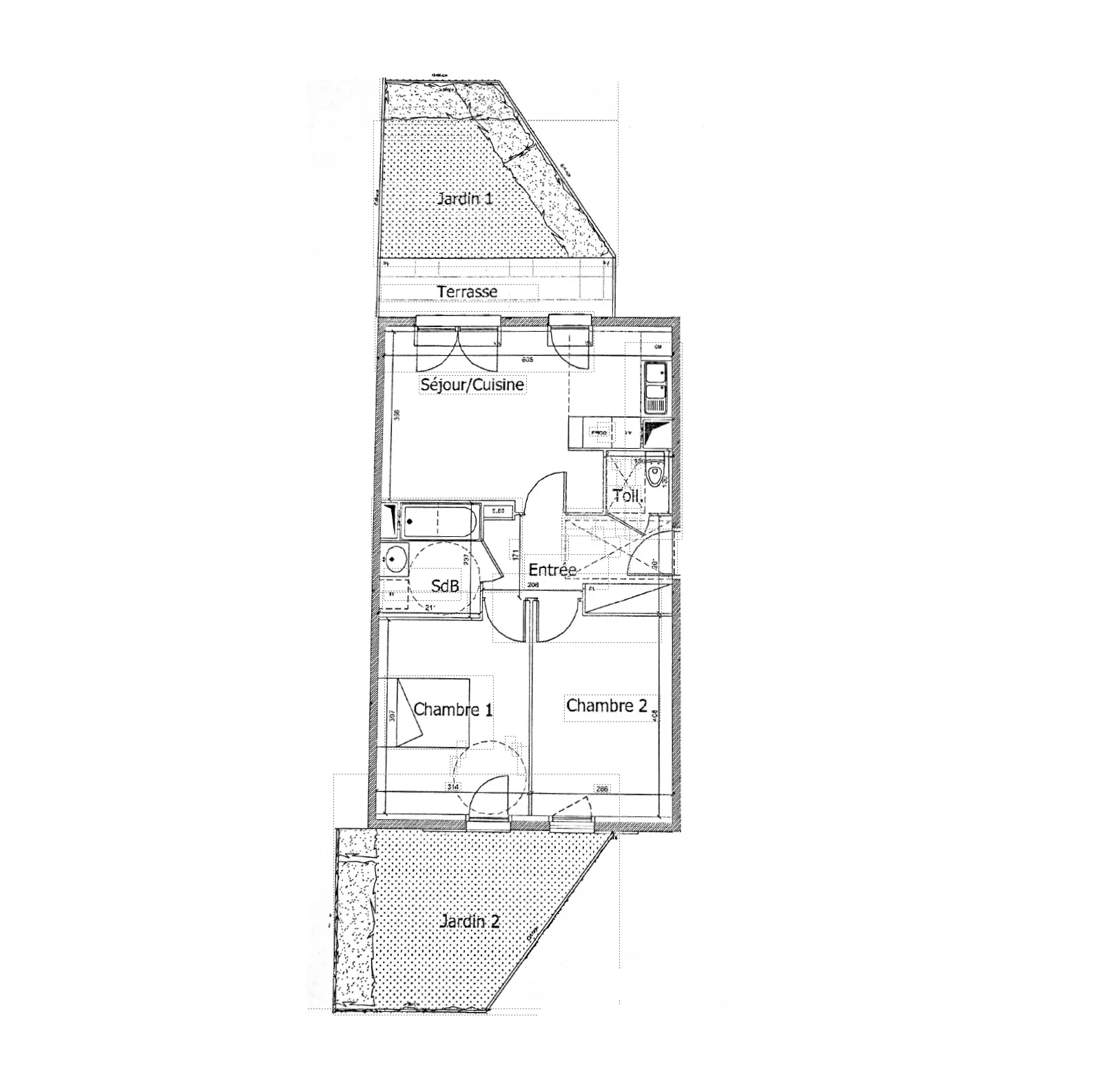 Bel appartement F3 avec terrasse, jardin et parking à Sartrouville 