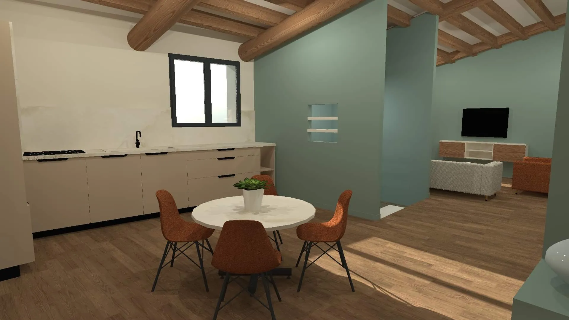 Appartement à rénover de 117 m² avec terrasse à L'Isle-sur-la-Sorgue – Vue sur le clocher 