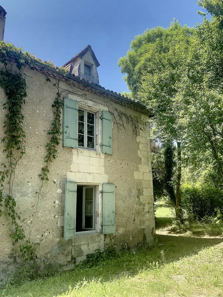 Maison bourgeoise en pierre à rénover à Manzac sur Vern, Dordogne 