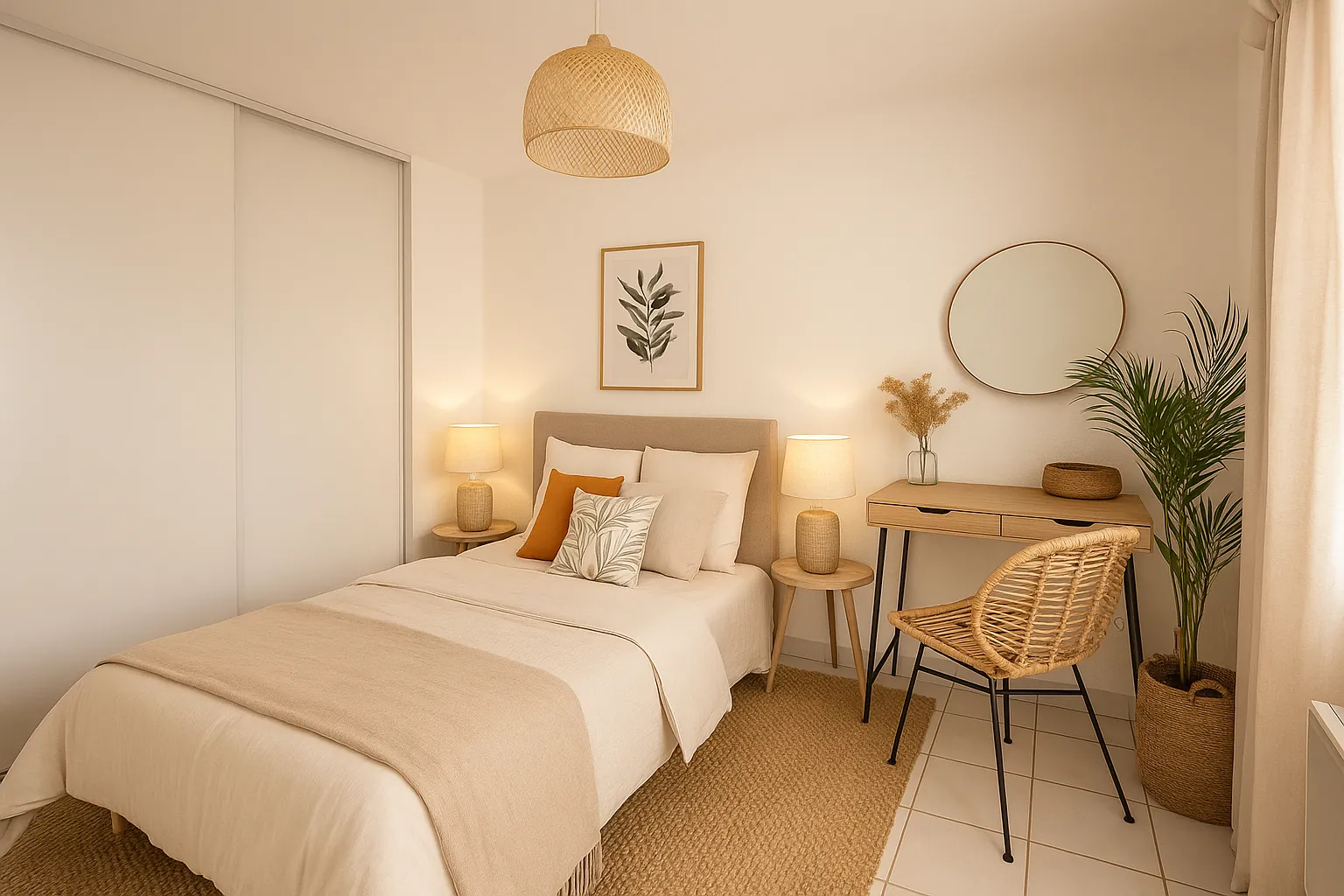 Appartement 2 pièces à Nîmes avec garage, proche lieu historique 