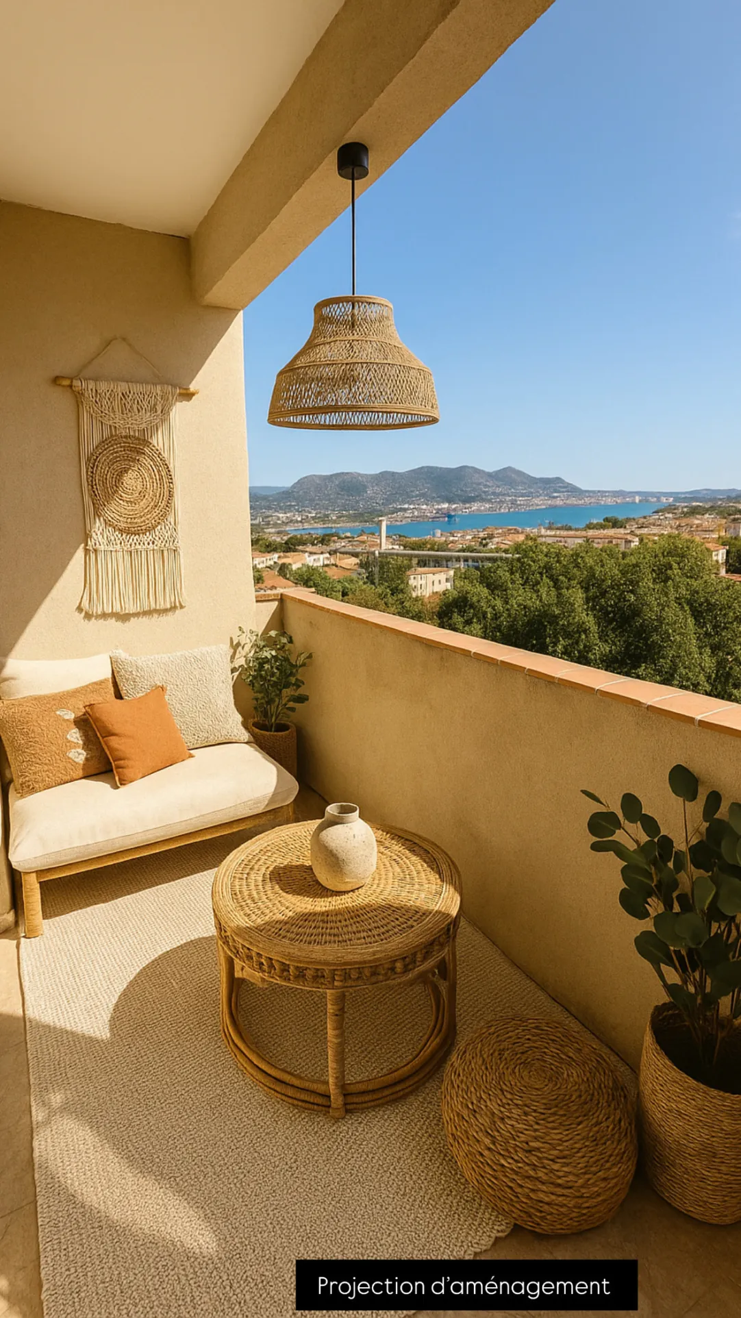 Appartement T3 avec vue panoramique sur la rade de Toulon - 58m² 