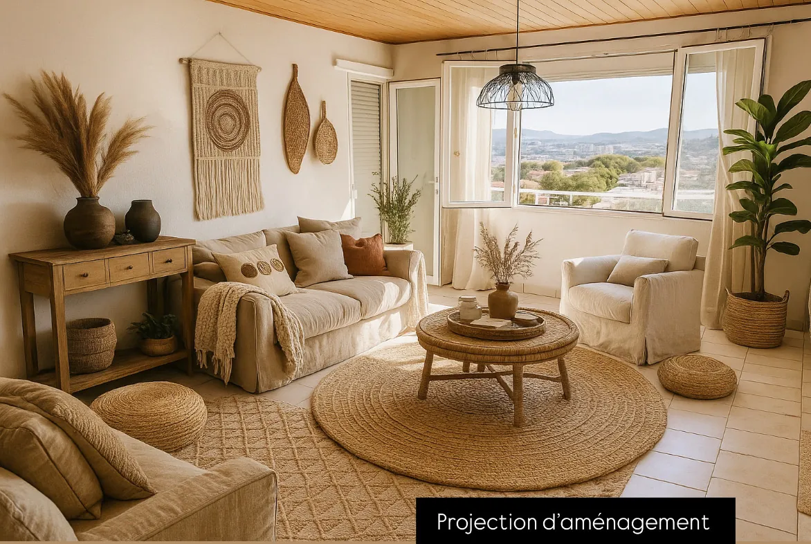 Appartement T3 avec vue panoramique sur la rade de Toulon - 58m²