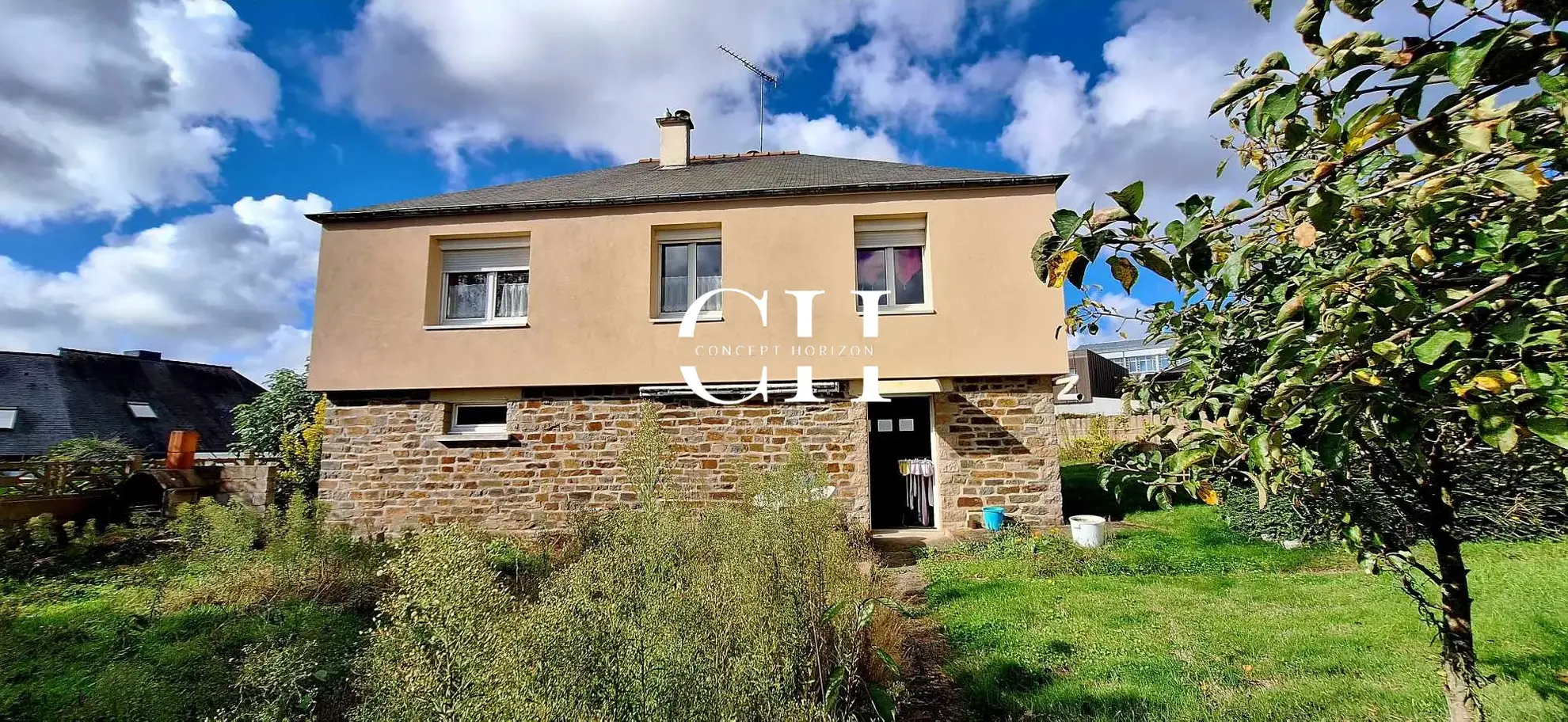 Maison T4 avec sous-sol, dépendance et terrain clos à Lamballe