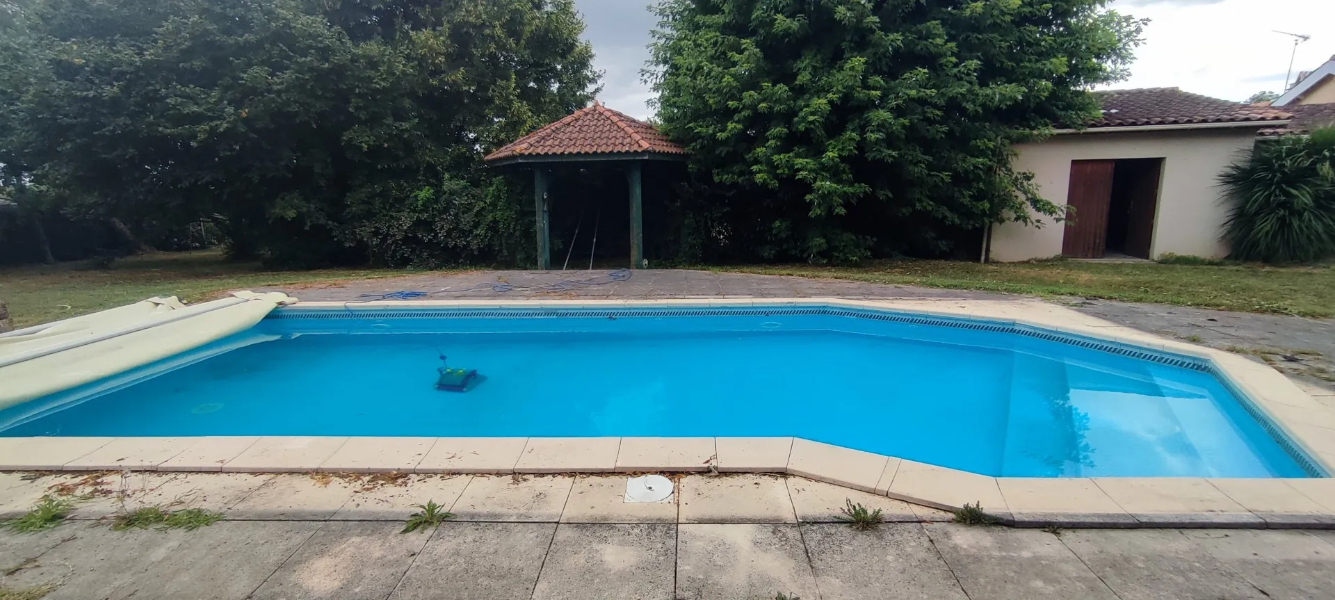 Charmante maison landaise avec piscine à Marmande – 3 chambres, véranda, garage 