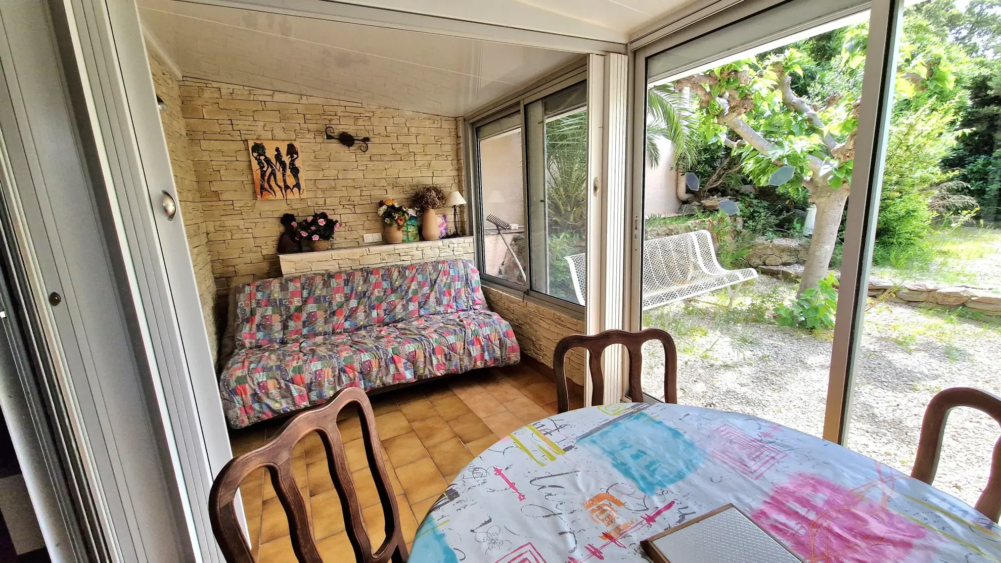 Bel appartement T2 avec jardinet et véranda à Collioure 