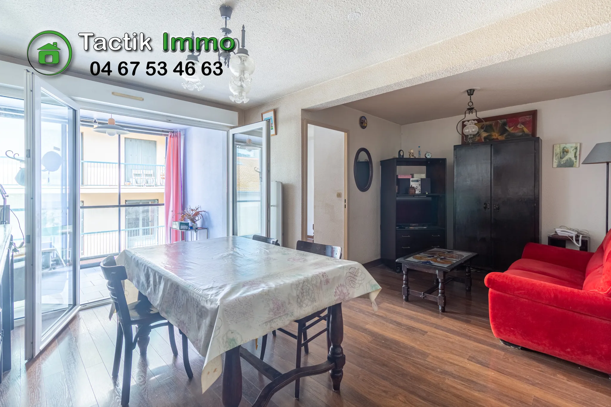 Appartement traversant de 52 m² à Sète, proche des commodités 