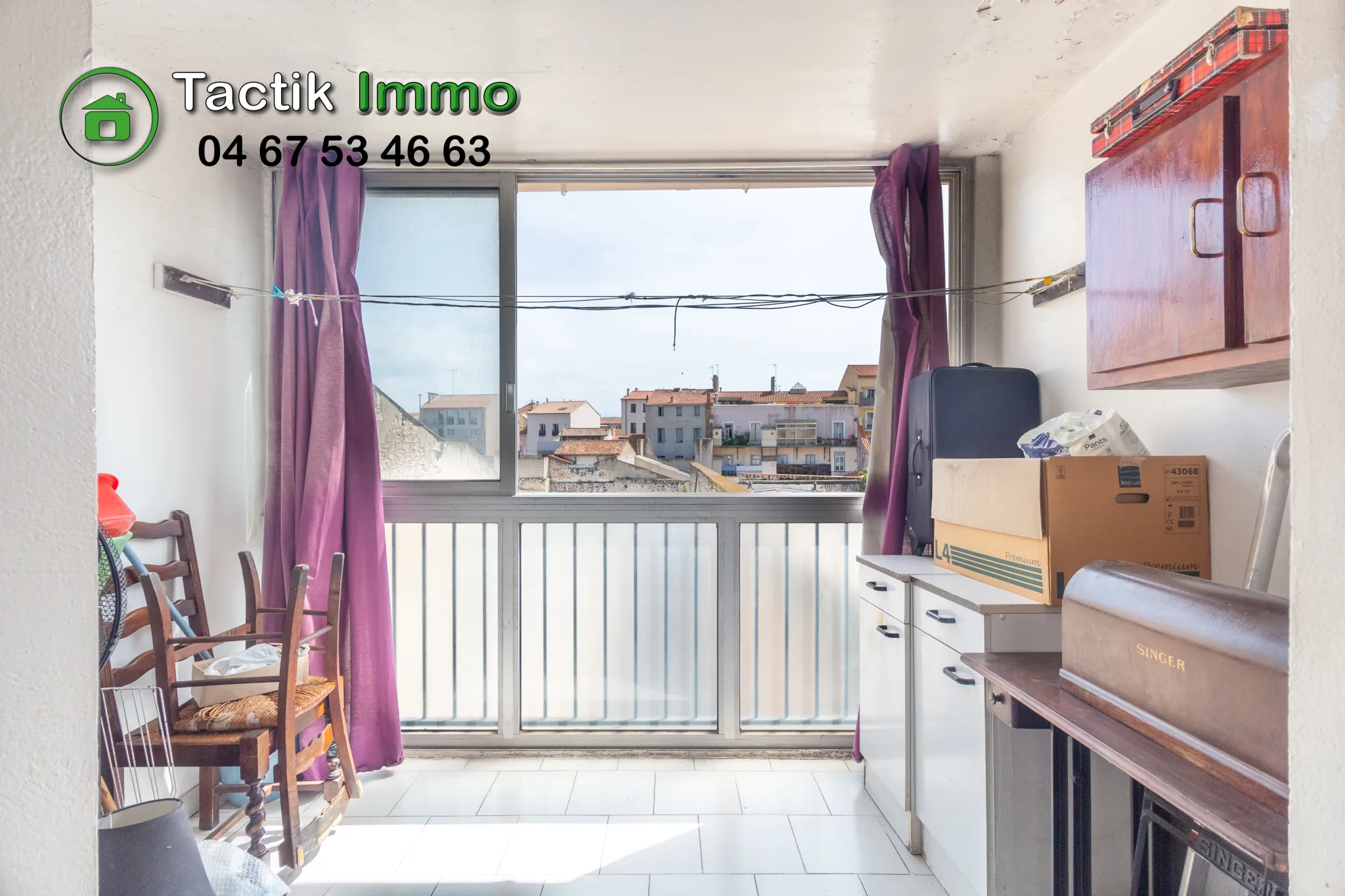 Appartement traversant de 52 m² à Sète, proche des commodités 